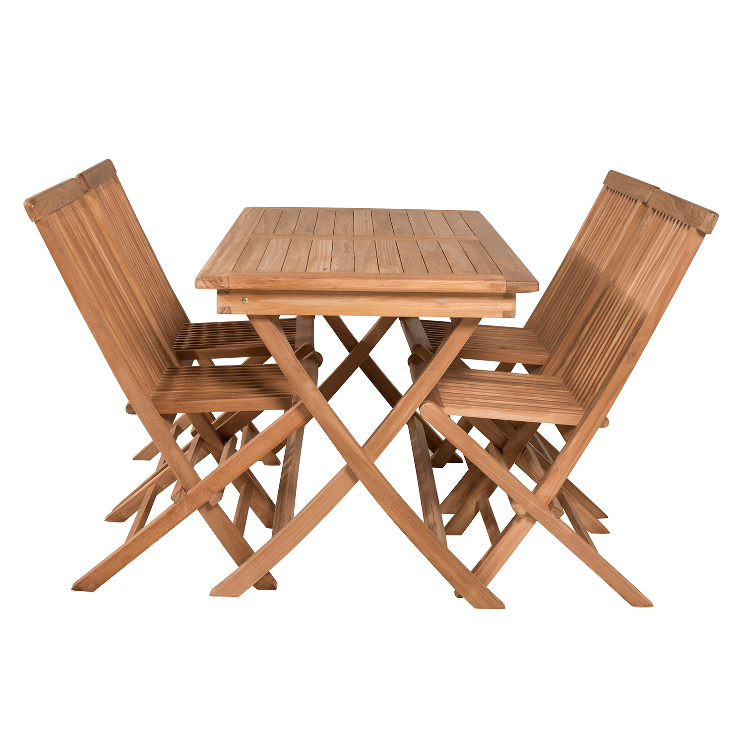 Spisegruppe Venture Home Kenya 120x70 med 4 Kenya Sammenleggbare Stoler