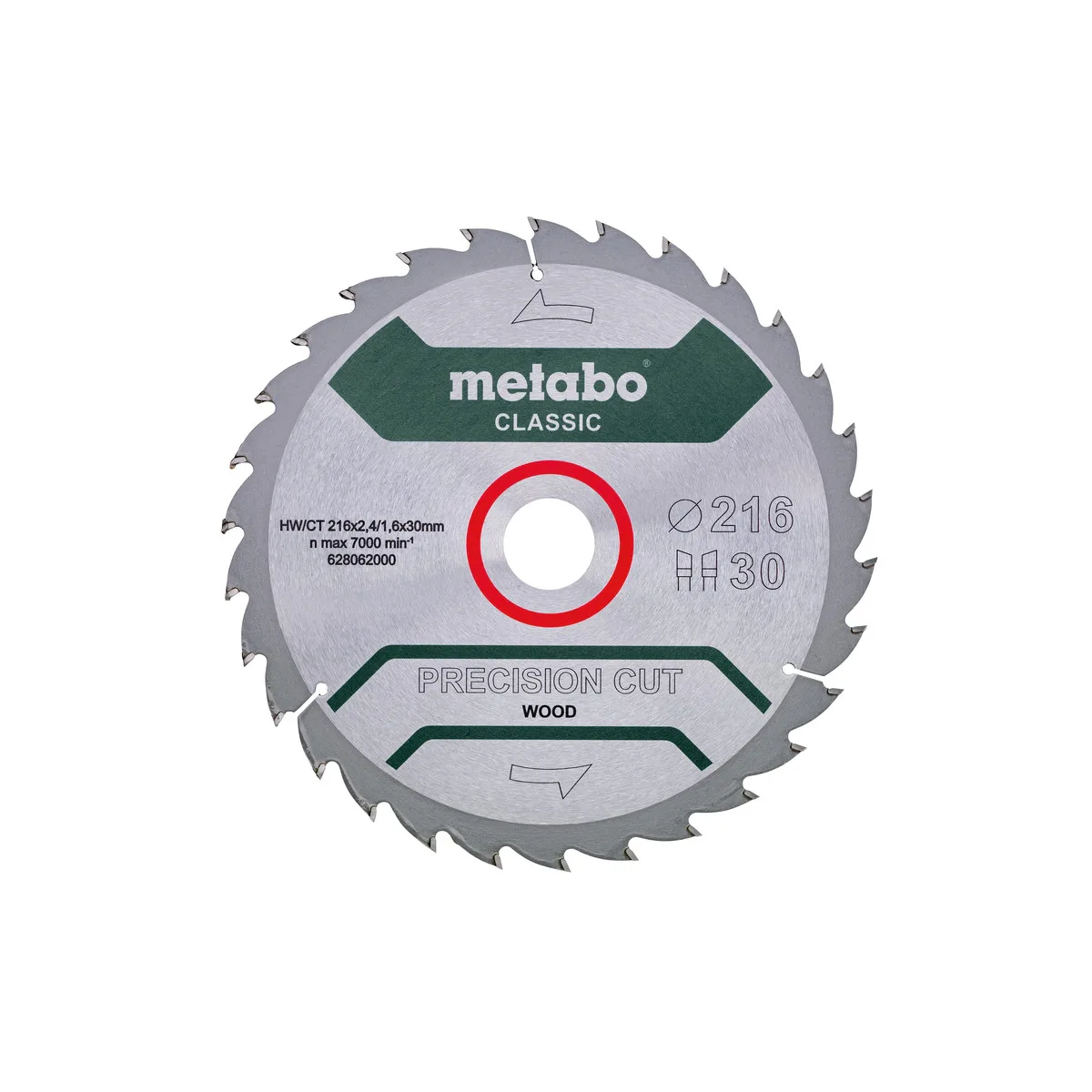 PrecisionCutClassic Metabo 216x30 30 t. Bordsirkelsag 22 gr.