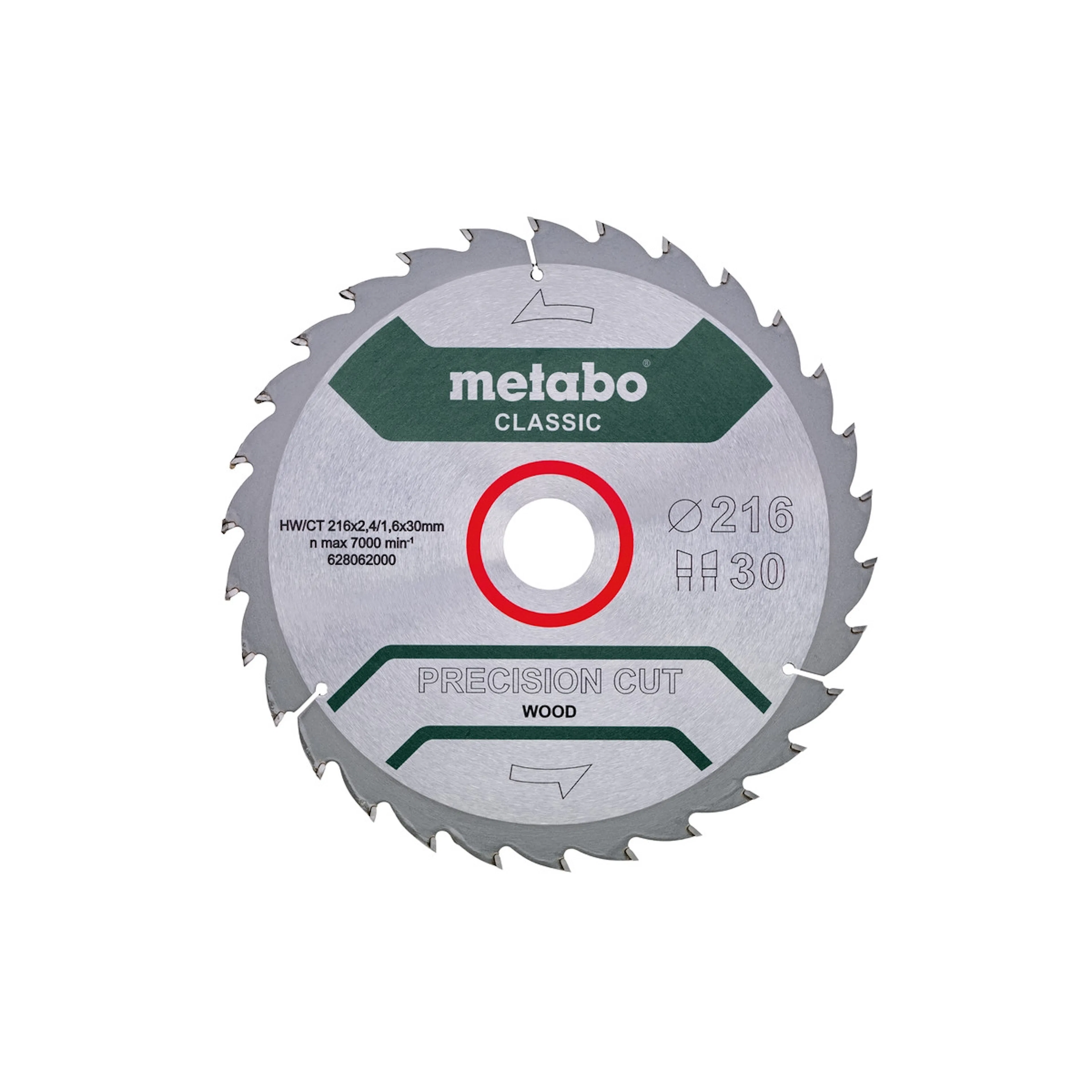 PrecisionCutClassic Metabo 216x30 30 t. Bordsirkelsag 22 gr.