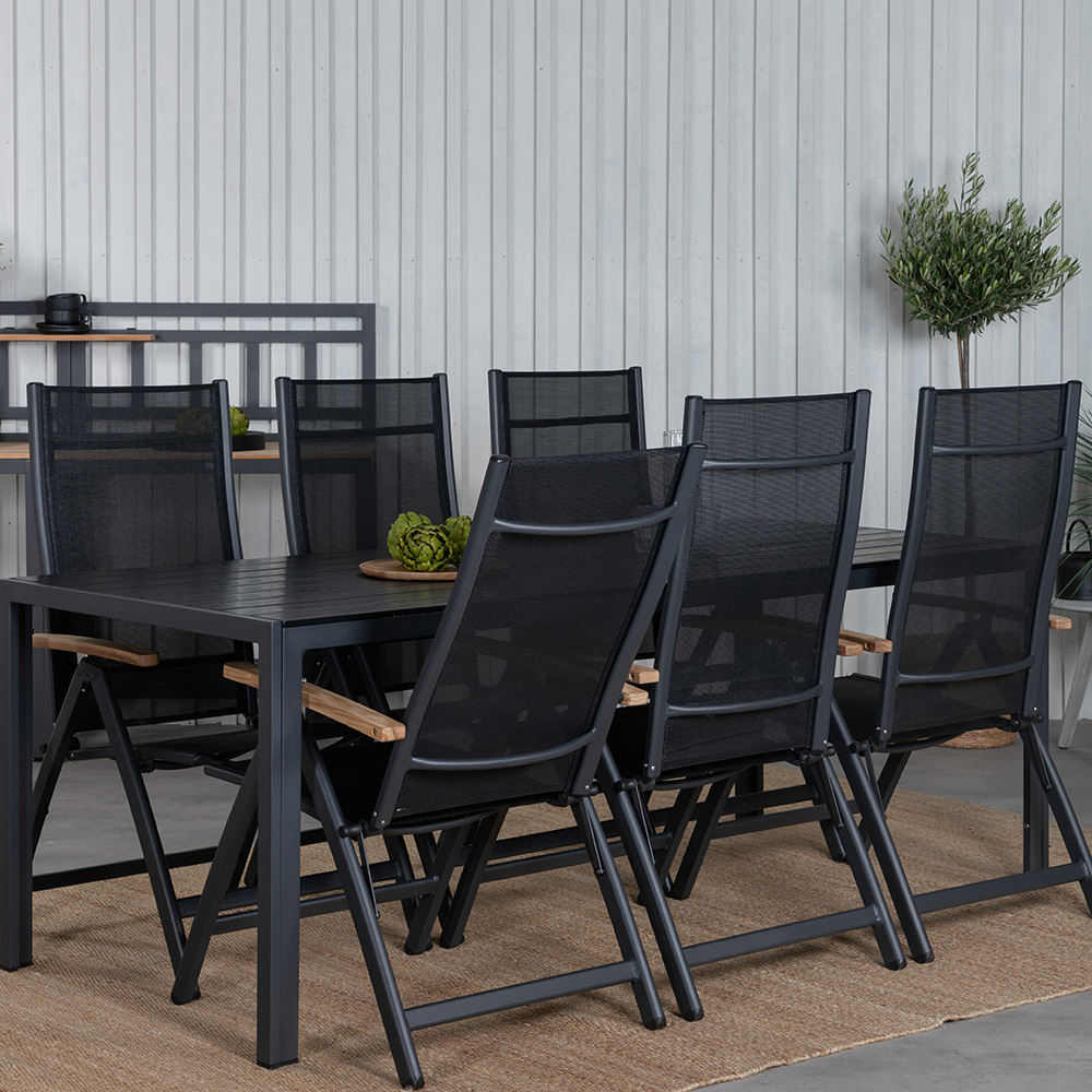Spisegruppe Venture Home Bront med 6 Perla Posisjonsstoler