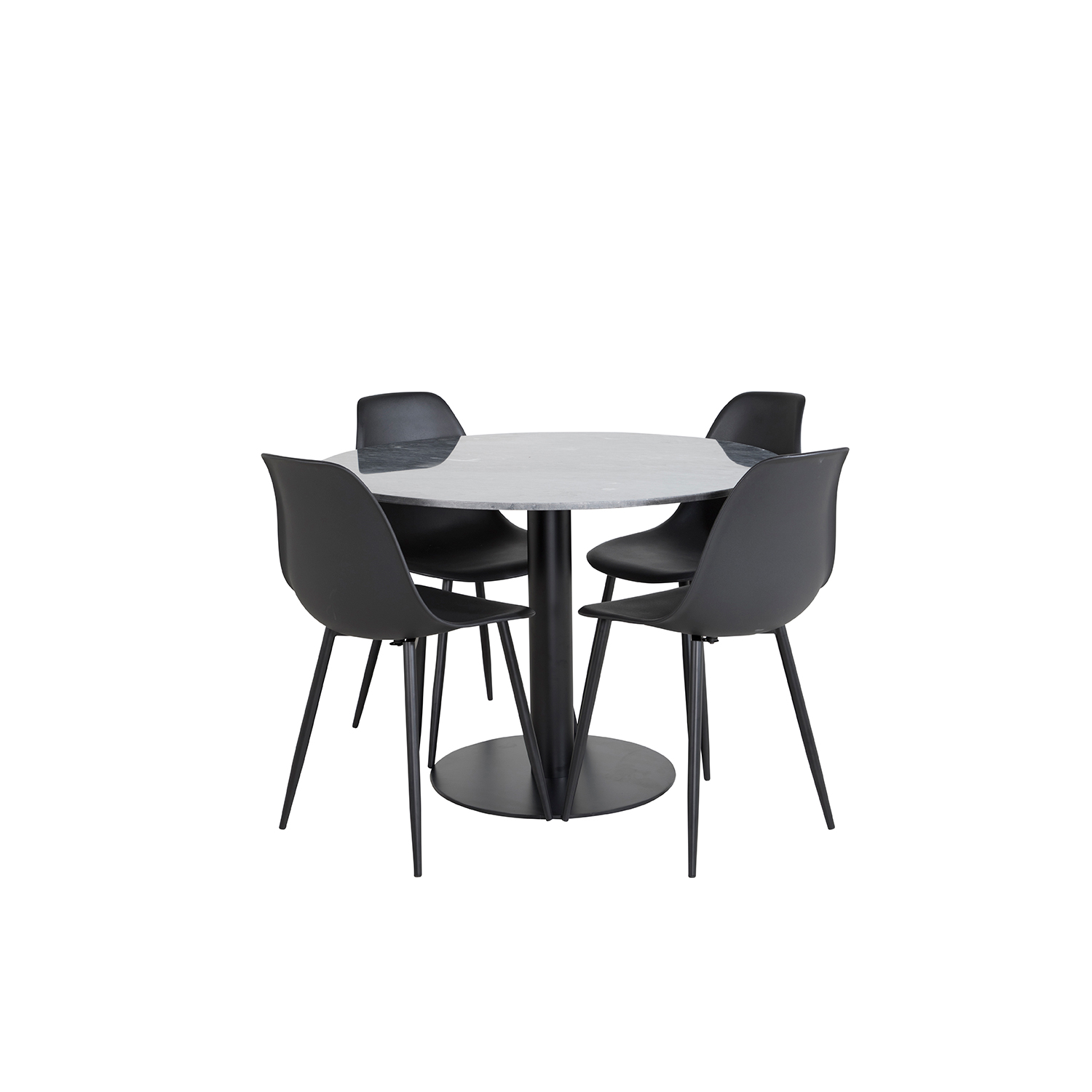 Spisegruppe Venture Home Estelle med 4 Pop Stoler