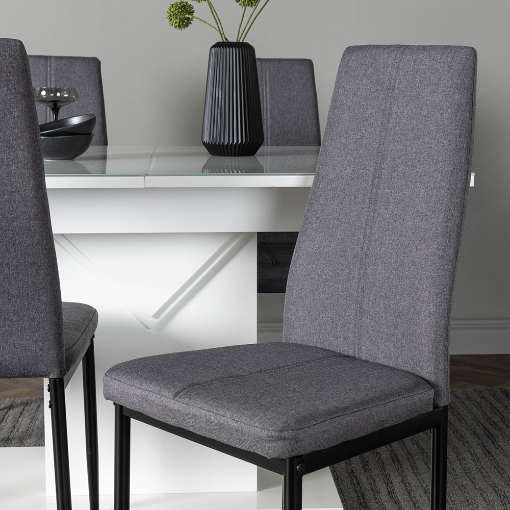 Spisegruppe Venture Home Pluto med 4 Petra Stoler