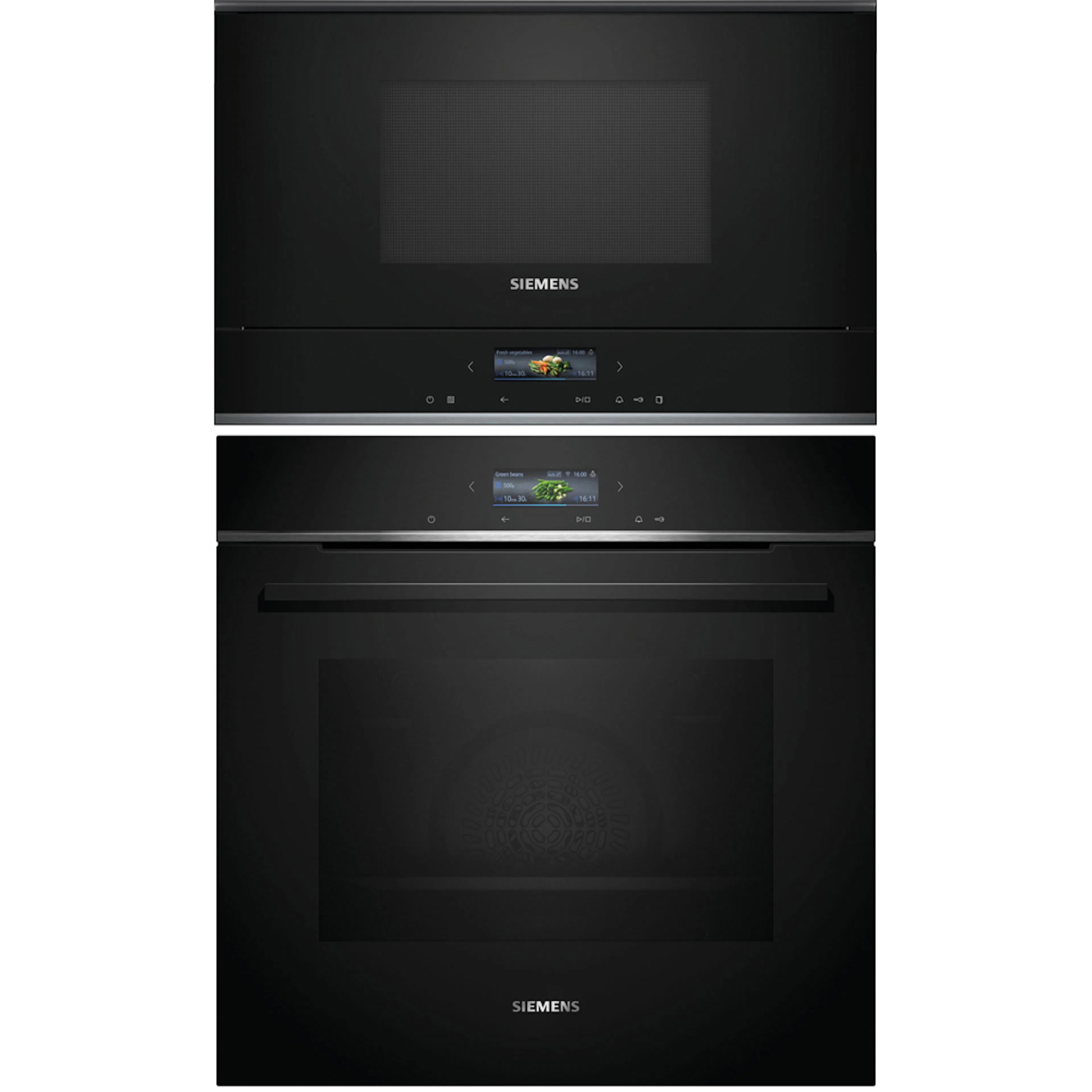 Mikrobølgeovn / Ovn Siemens HB734G2B1 + BF722L1B1 Innbygging