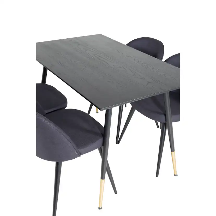 Spisegruppe Venture Home Dipp med 4 Velvet Stoler