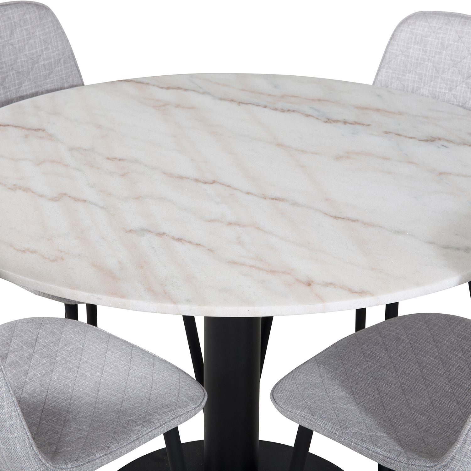 Spisegruppe Venture Home Estelle med 4 Phoi Stoler Polyester