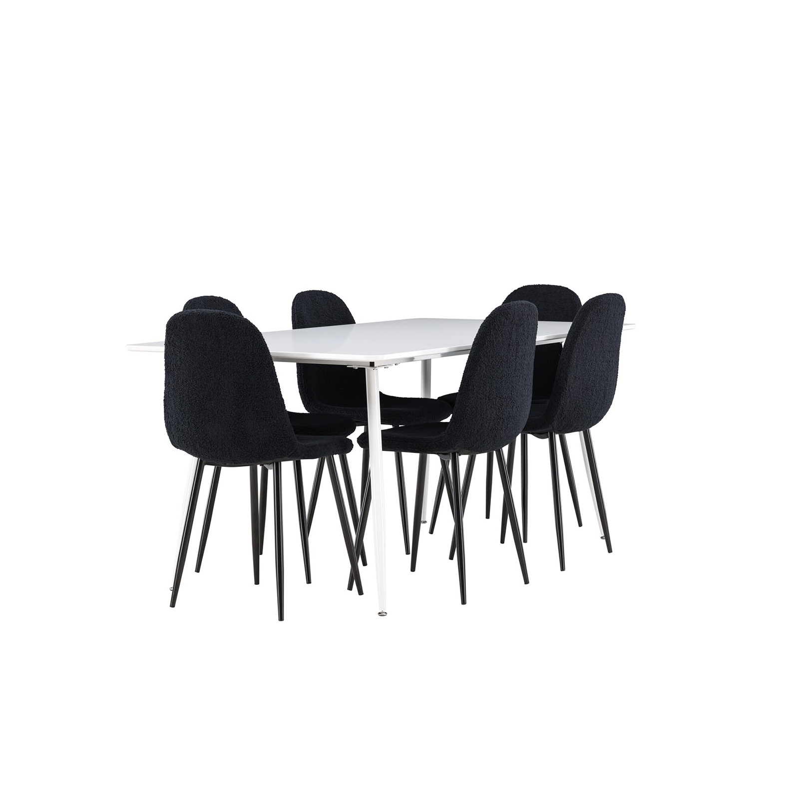 Spisegruppe Venture Home Silar 180 med 6 stk Polar Stoler Teddy