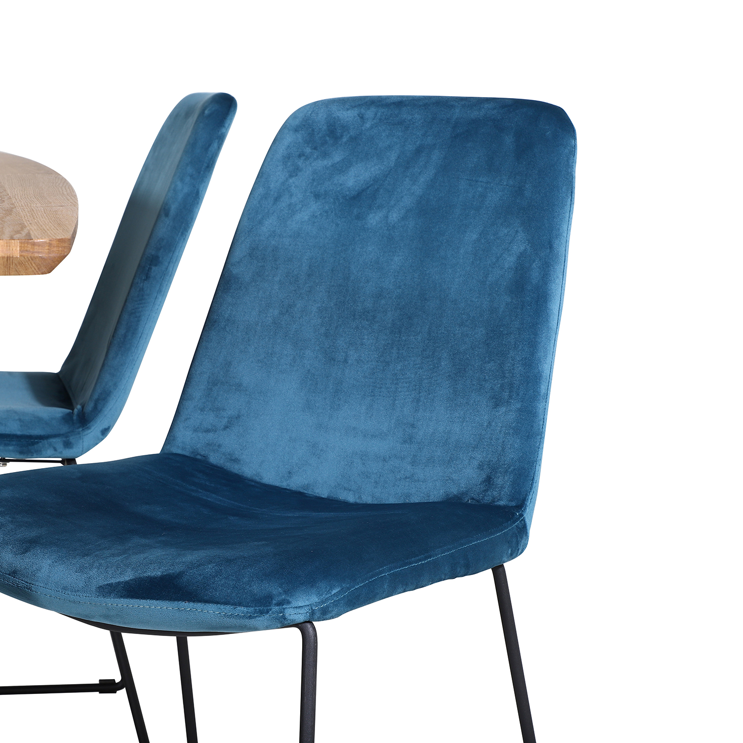 Spisegruppe Venture Home Ina med 4 Muscot Stoler Fløyel