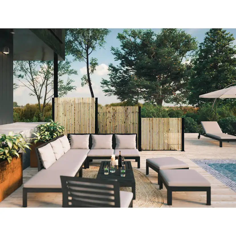 Stolpe Jabo til Levegg Donsö 70x70mm Sort