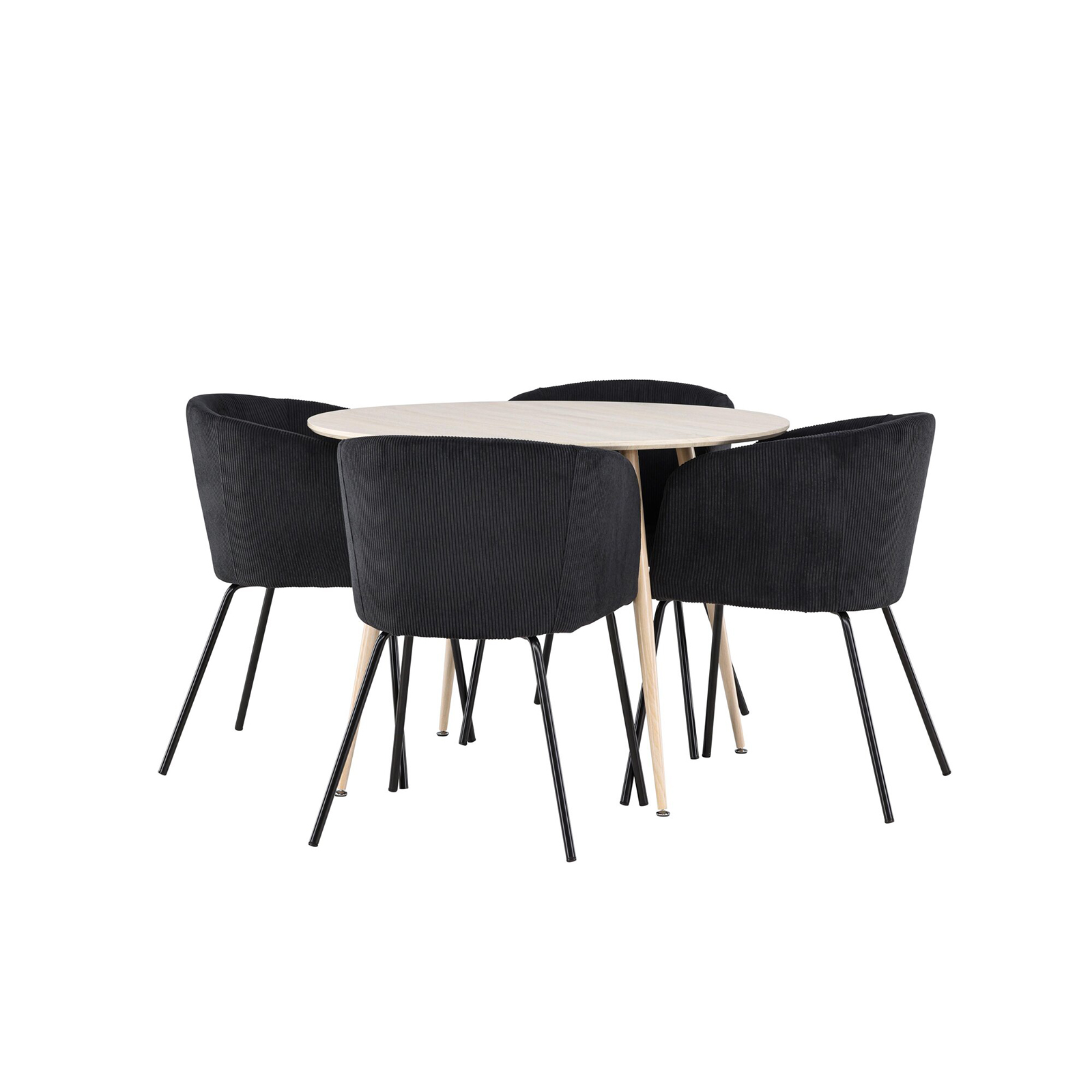 Spisegruppe Venture Home Plaza Ø100 med 4 stk Berit Stoler
