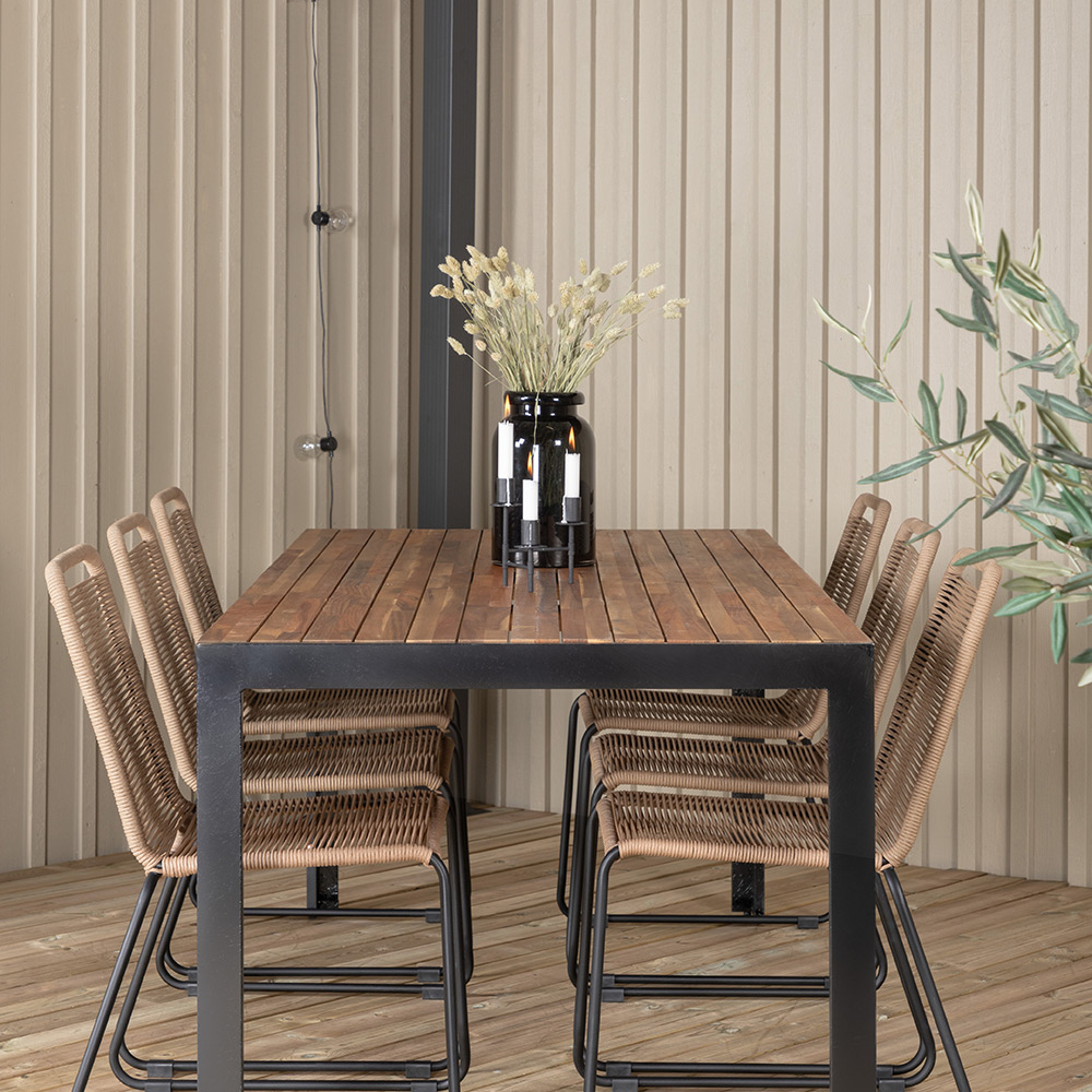 Spisegruppe Venture Home Bois med 6 Levi Stoler