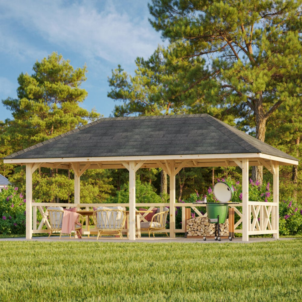 Paviljong Palmako Bianca 16,6 m2 Sett 107