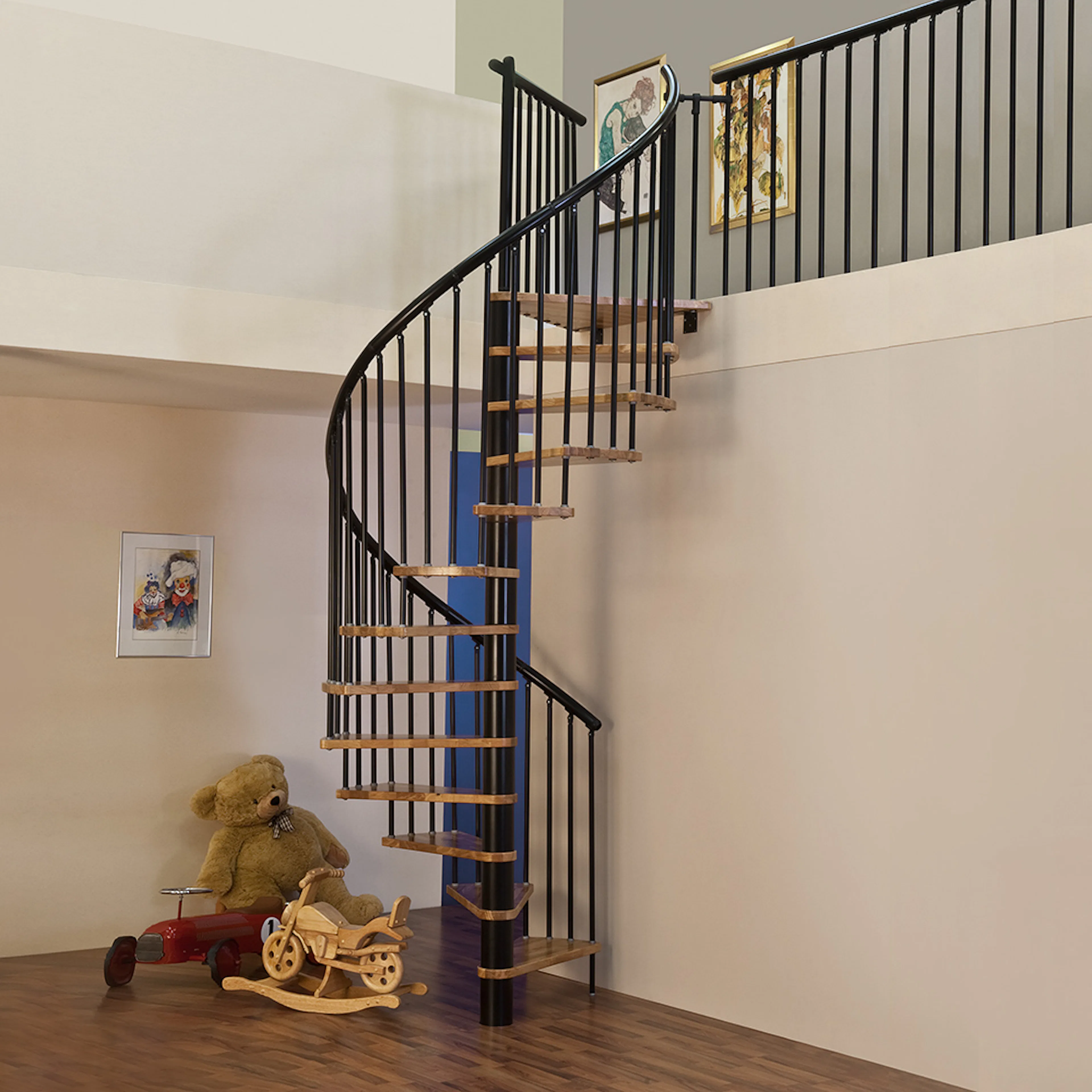 Spiraltrapp Byggera Euro Design Svart