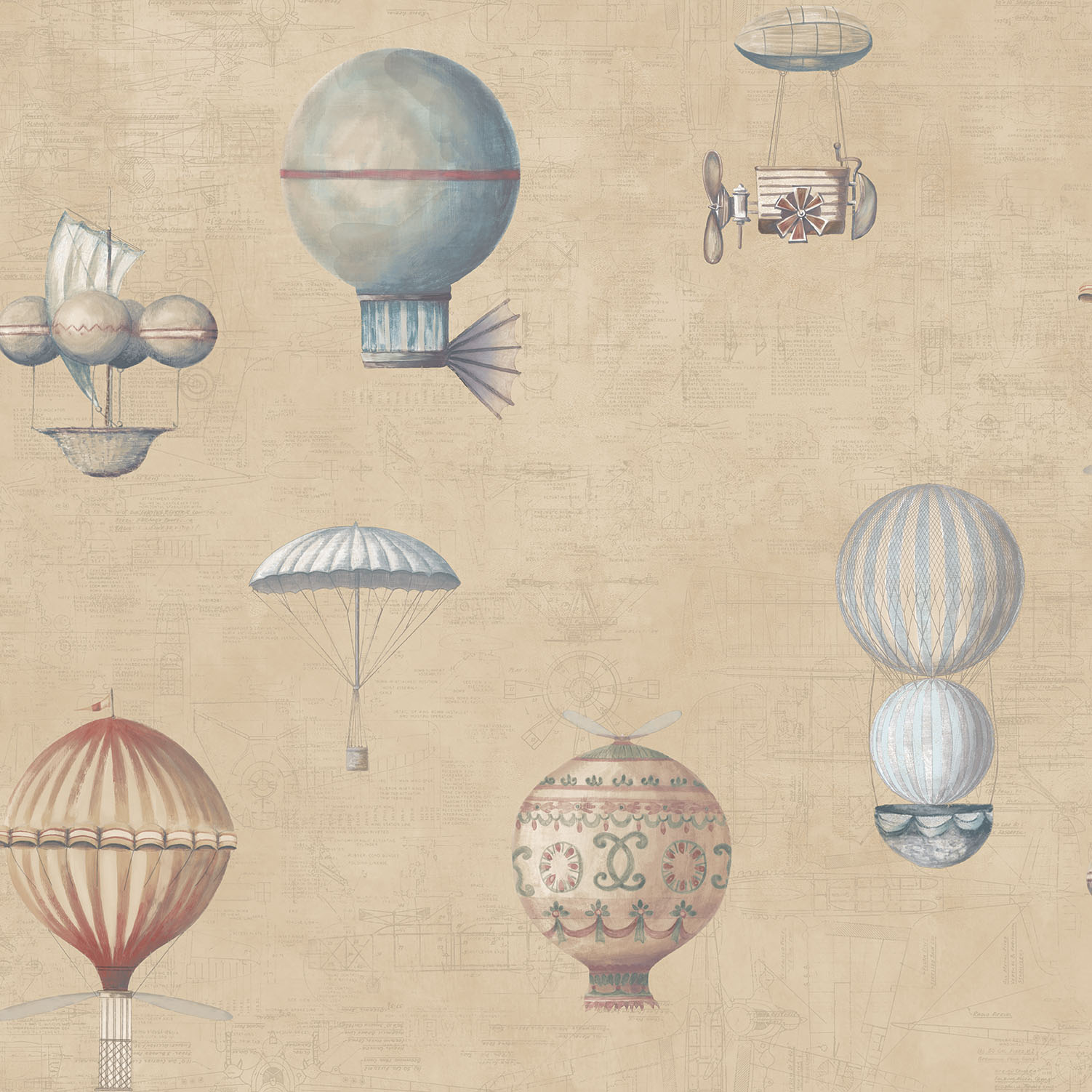 Tapet Galerie Wallcoverings Air Ships G56203 | golv - tapeter - monstrad-tapet | KakelKungen