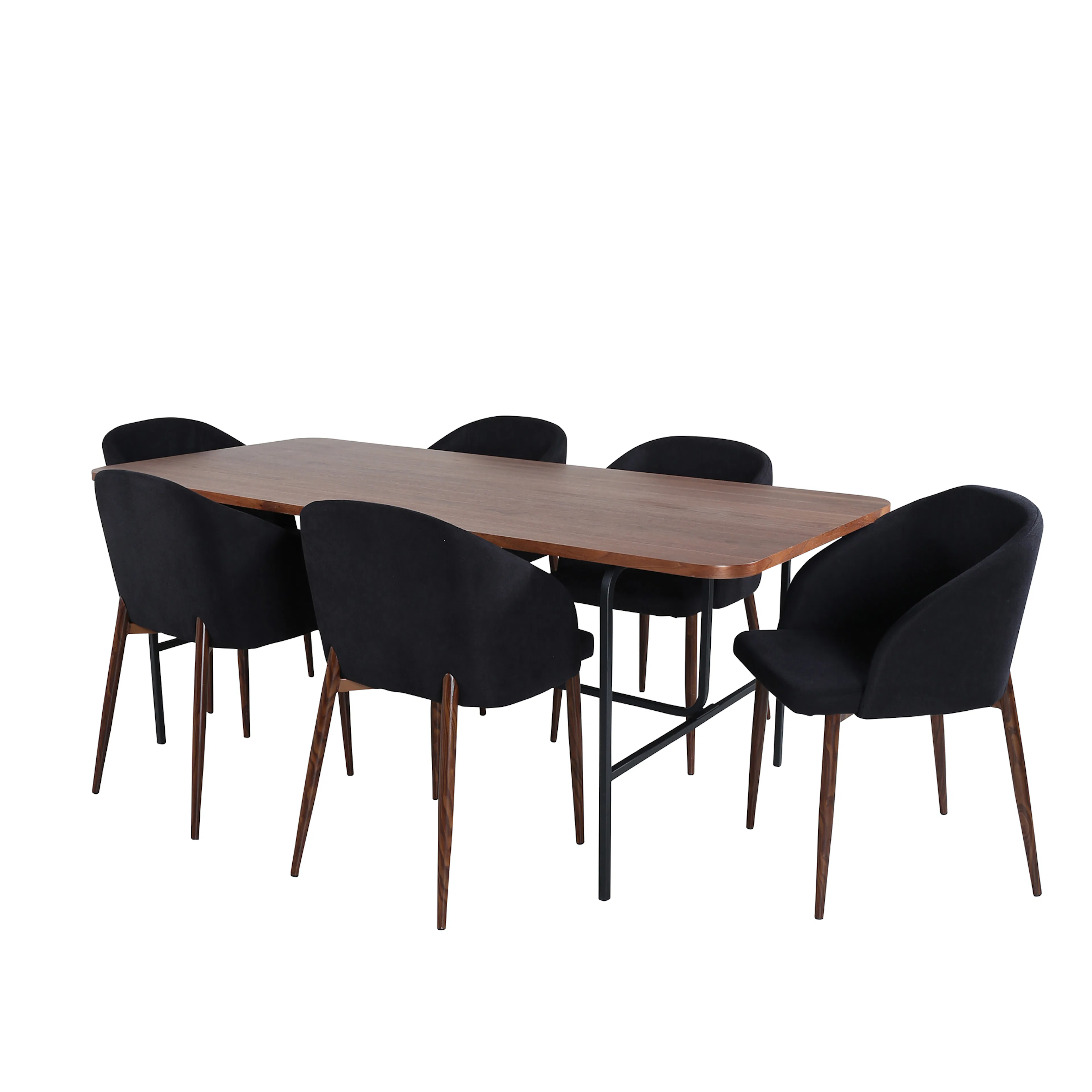 Spisegruppe Venture Home Chicago med 6 Archie Stoler