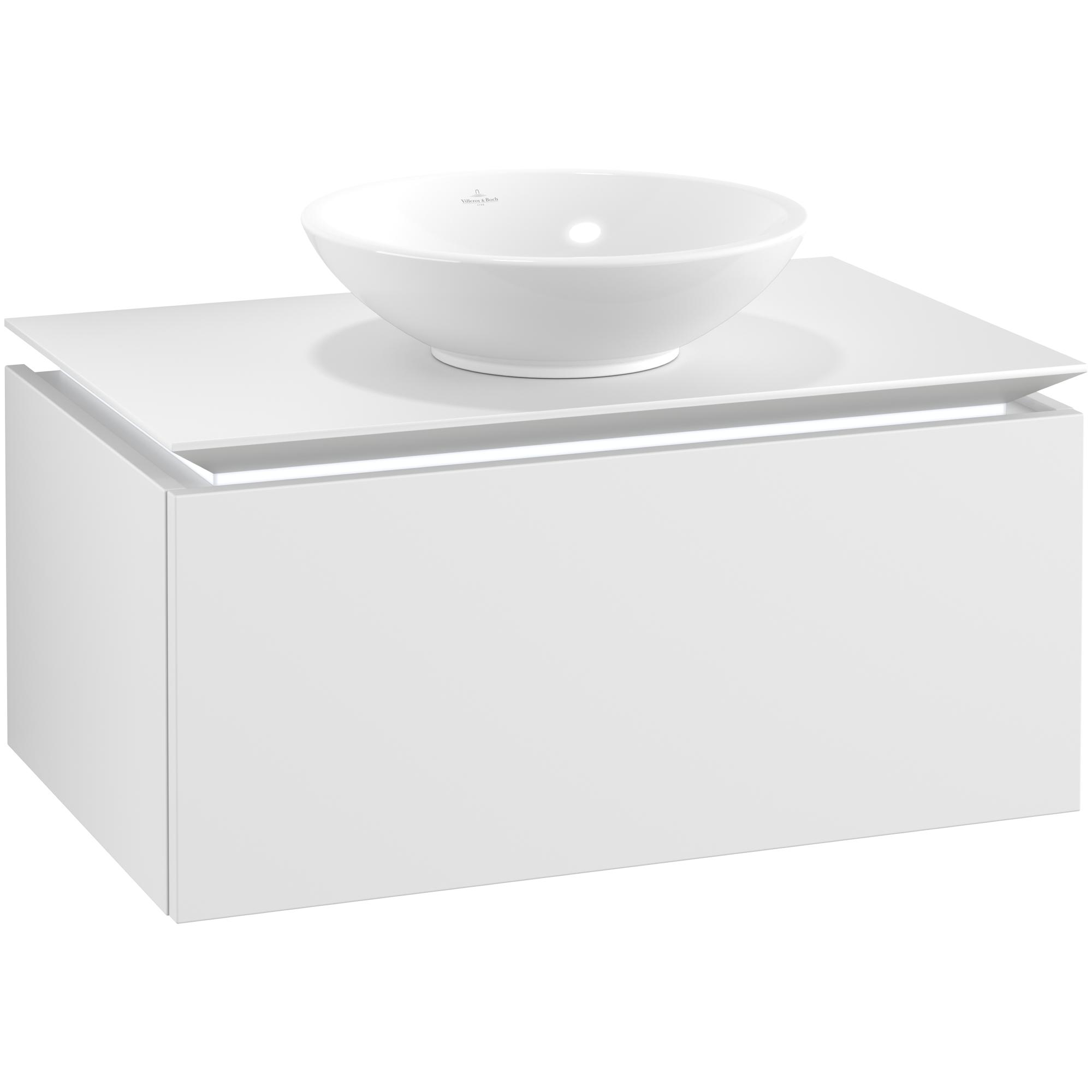 Tvättställsskåp Villeroy & Boch Legato Kompakt 800 med 1 Låda för Ytmonterat Tvättställ | badrum - badrumsmobler - tvattstallsskap-och-kommod | KakelKungen