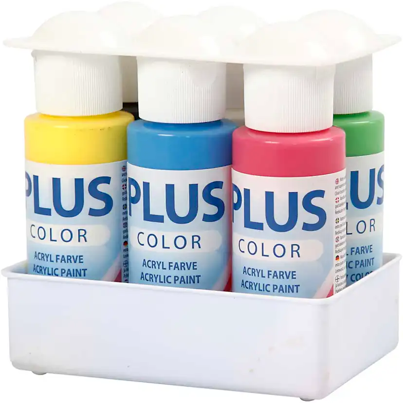 Hobbyfarge Creativ Company Plus Color Primærfarger 6x60 ml/1 Pk
