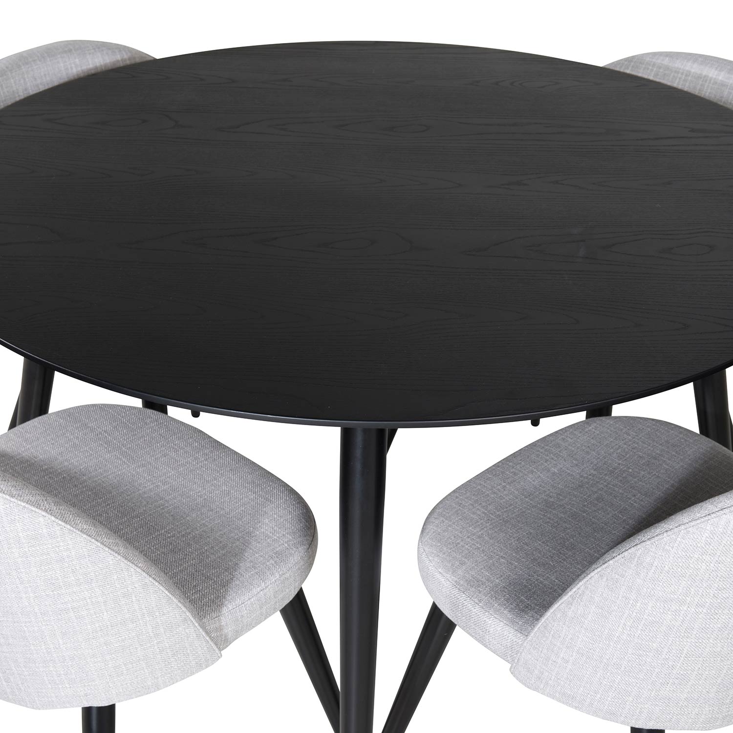 Spisegruppe Venture Home Dipp Ø115 cm med 4 Velvet Stoler