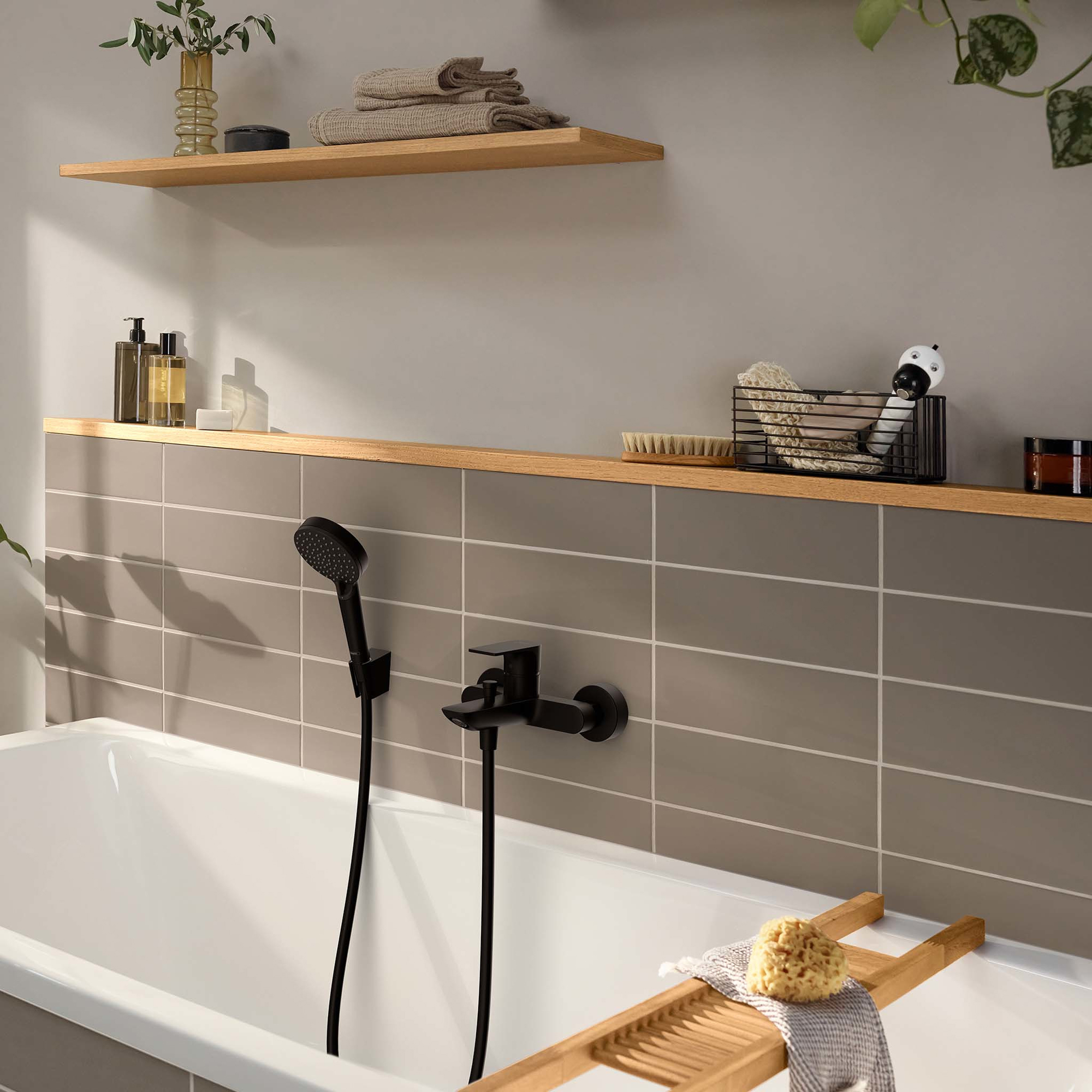 Dusj- og Badekarbatteri Hansgrohe Rebris E 1-grep