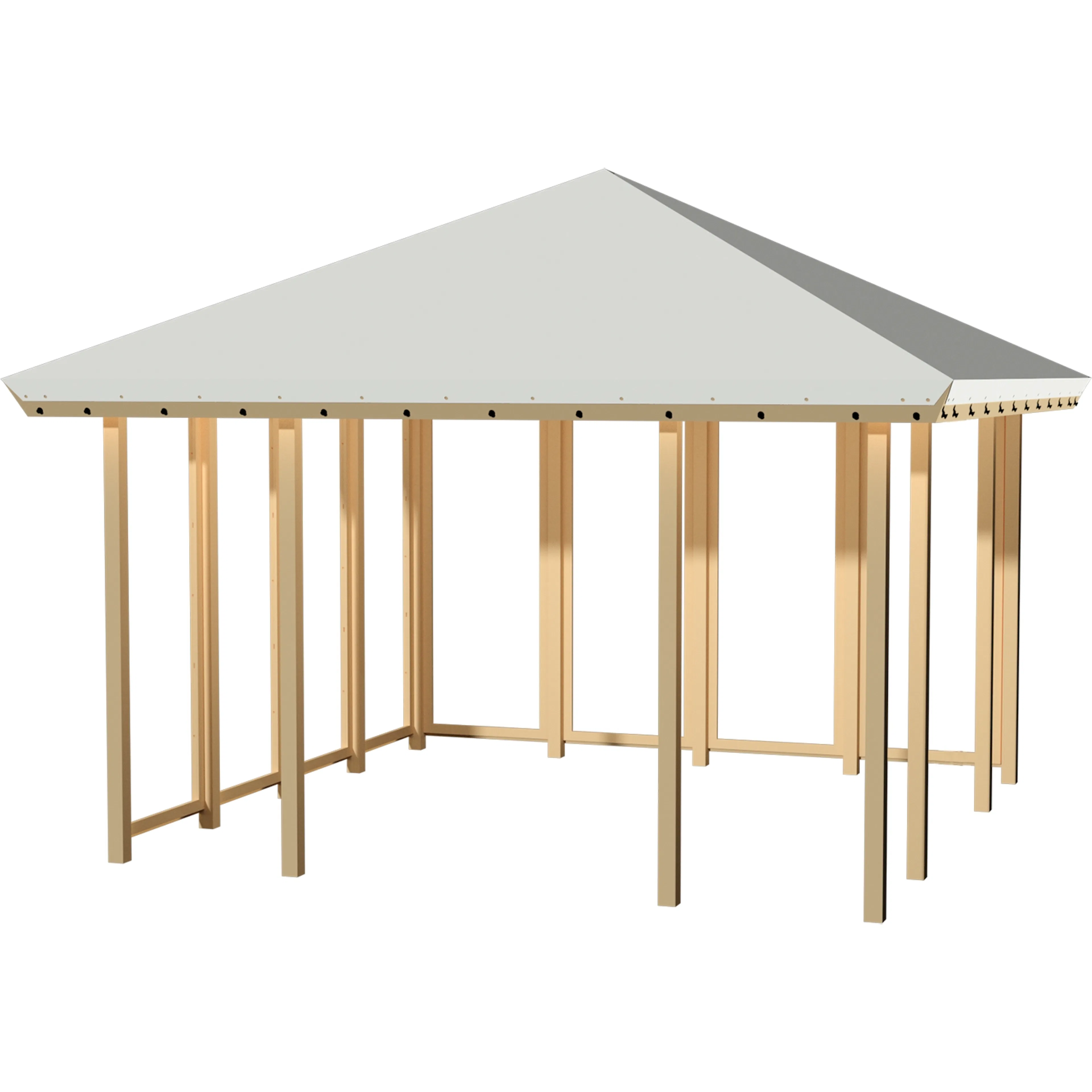 Paviljong PLUS Modell 2 Lukket 2 sider