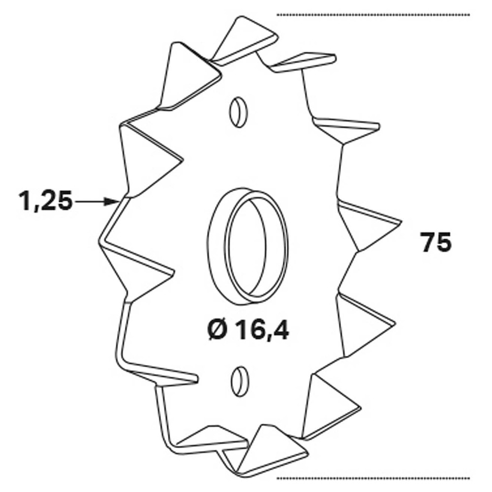 Forsterkningsplate FAST SPS 75x16,4x1,25 mm EN