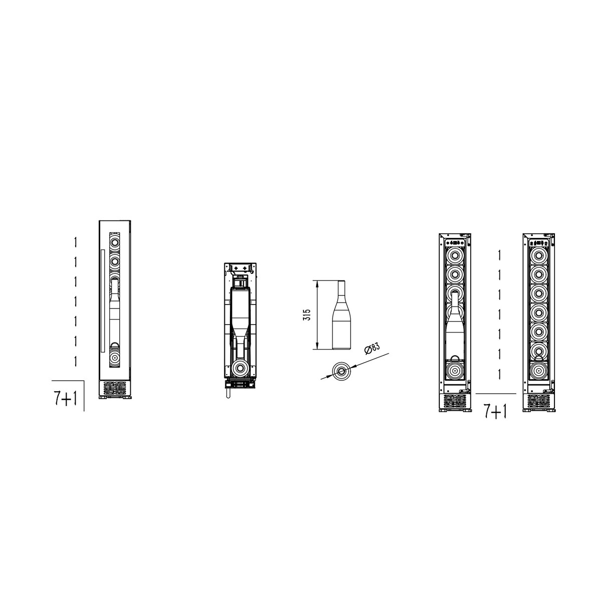 Vinskap Cavin Arctic Collection 15S Fullglass