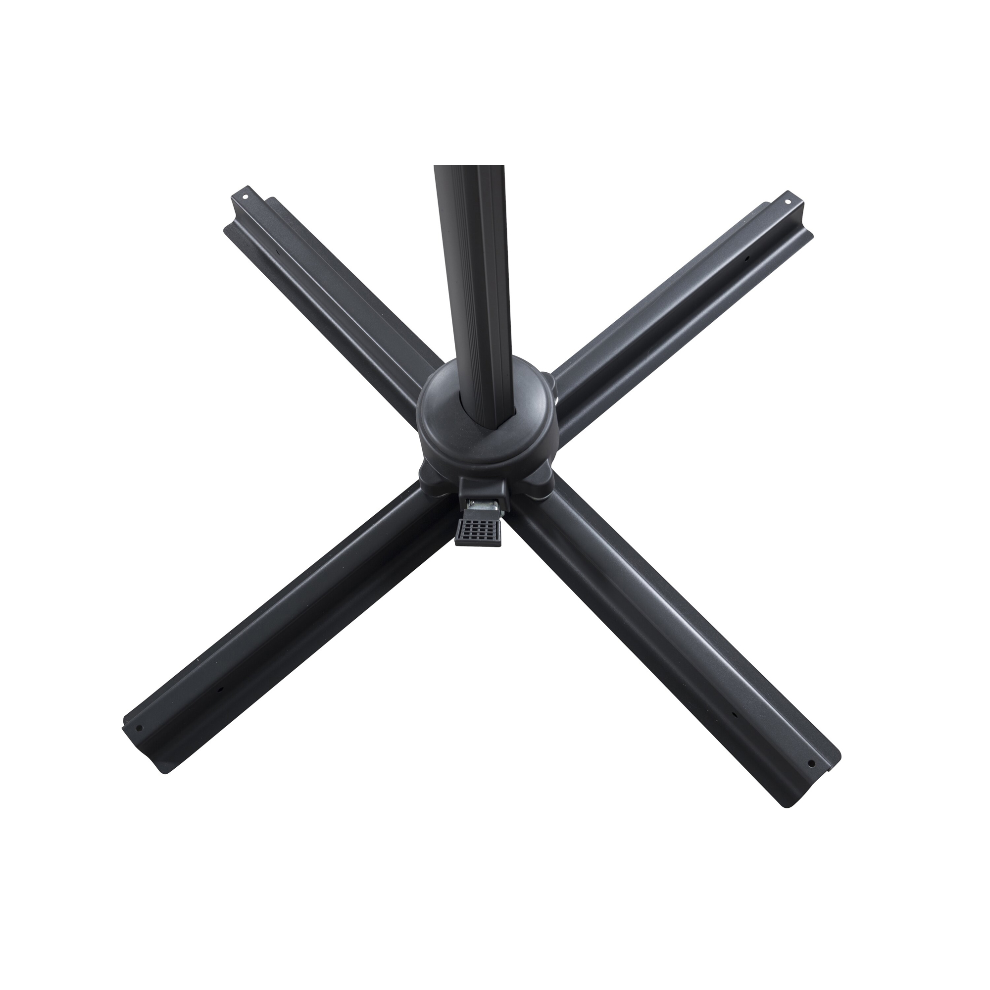 Leeds umbrella 3M Svart Alu / Svart Tyg Sort/Sort, Ø 3 m