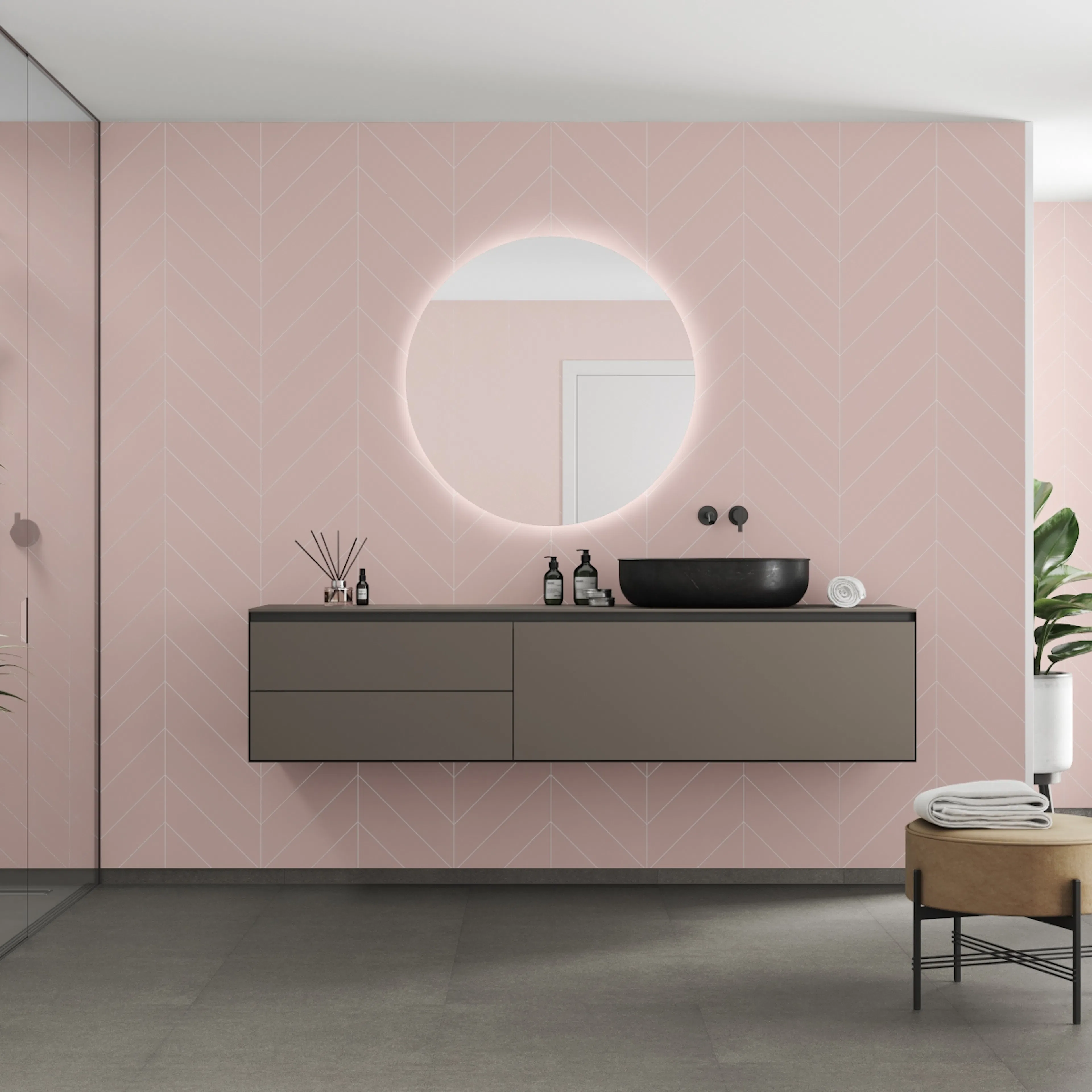 Baderomspanel Fibo 5218-M78 Dusky Pink