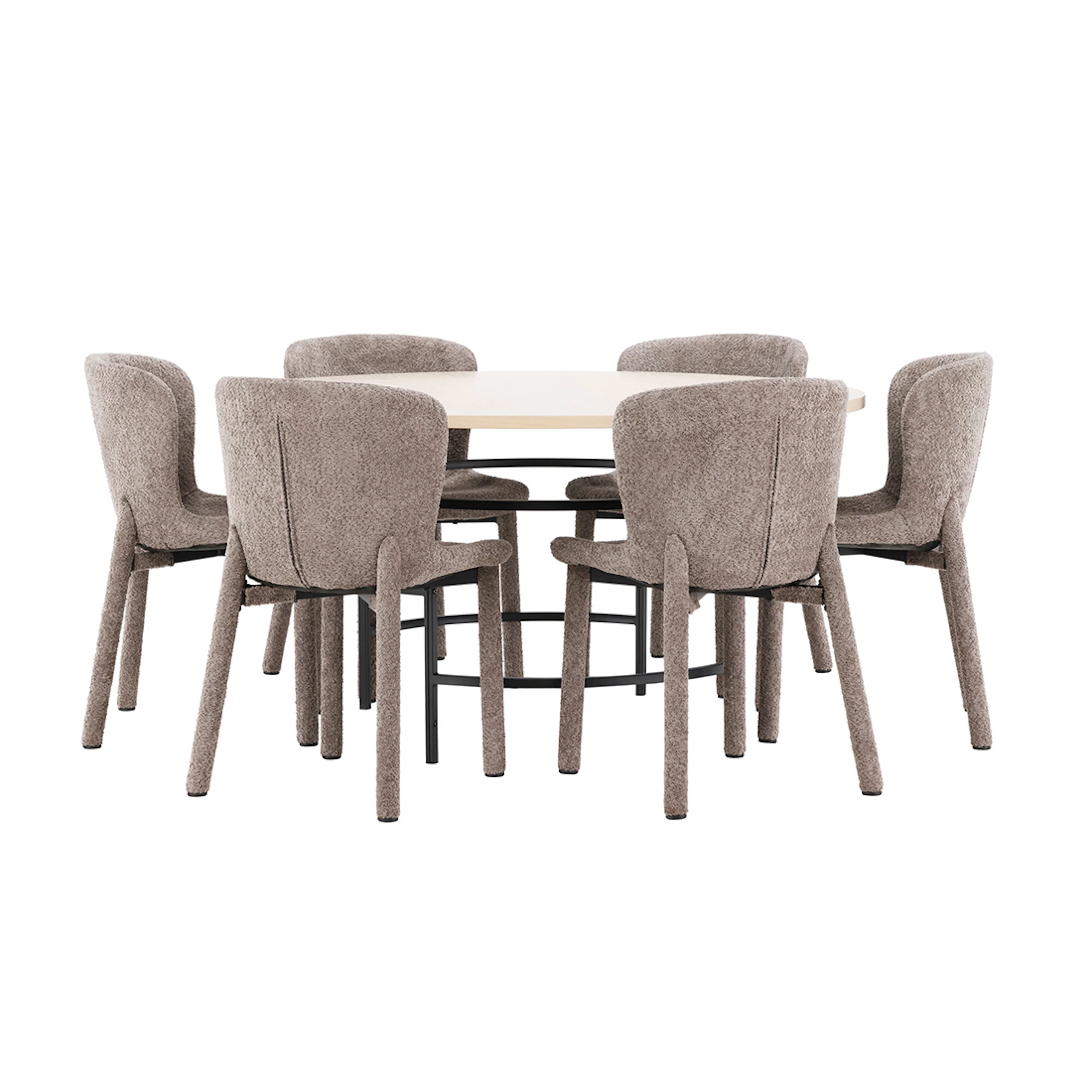 Spisegruppe Venture Home Copenhagen Ø140 cm med 6st Astoria Spisestoler