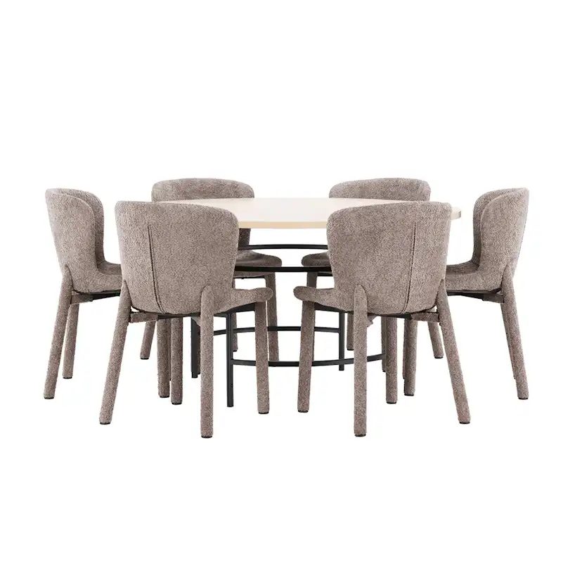 Spisegruppe Venture Home Copenhagen Ø140 cm med 6st Astoria Spisestoler