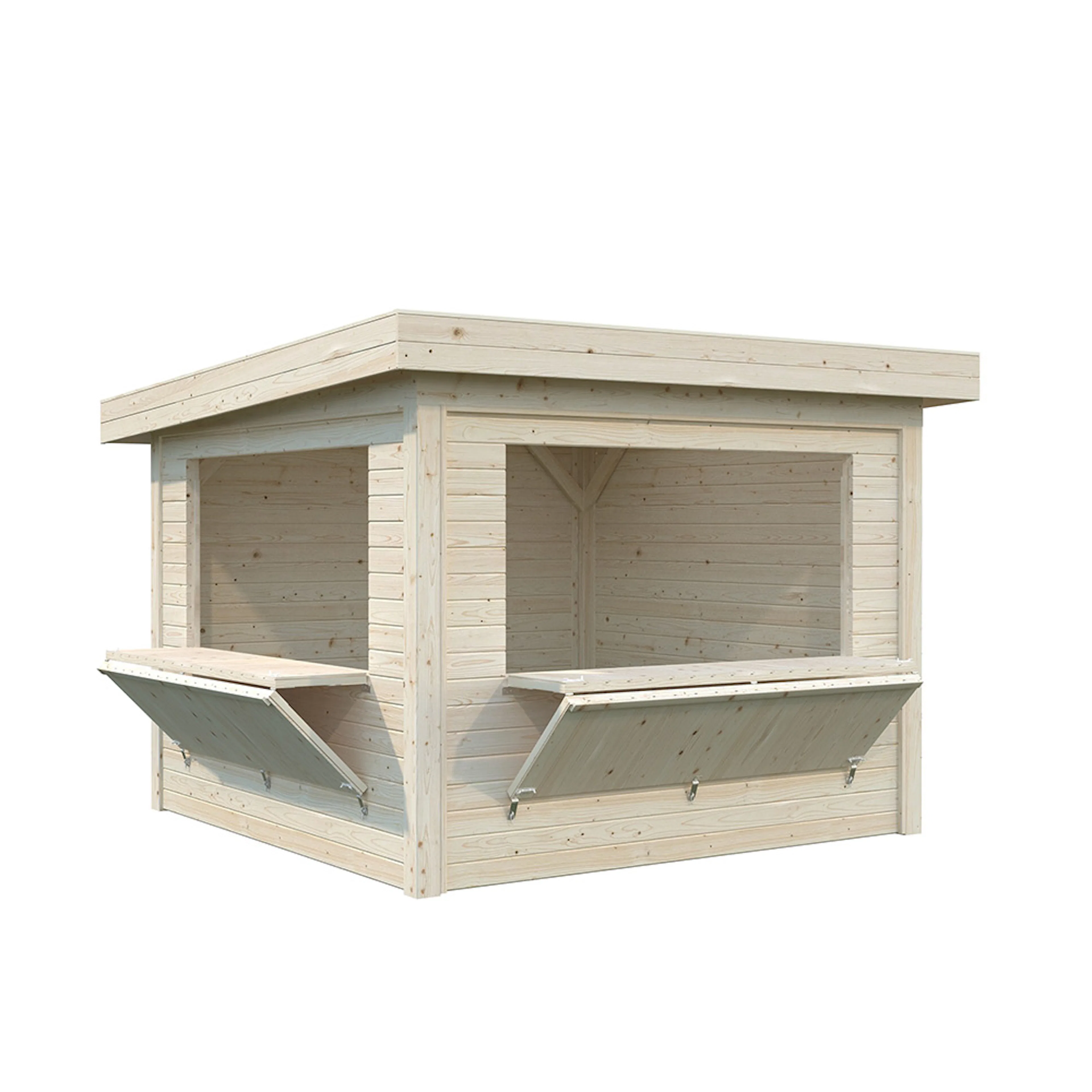 Lenna kiosk 8,3 m2 Set 305 Ubehandlet Tre