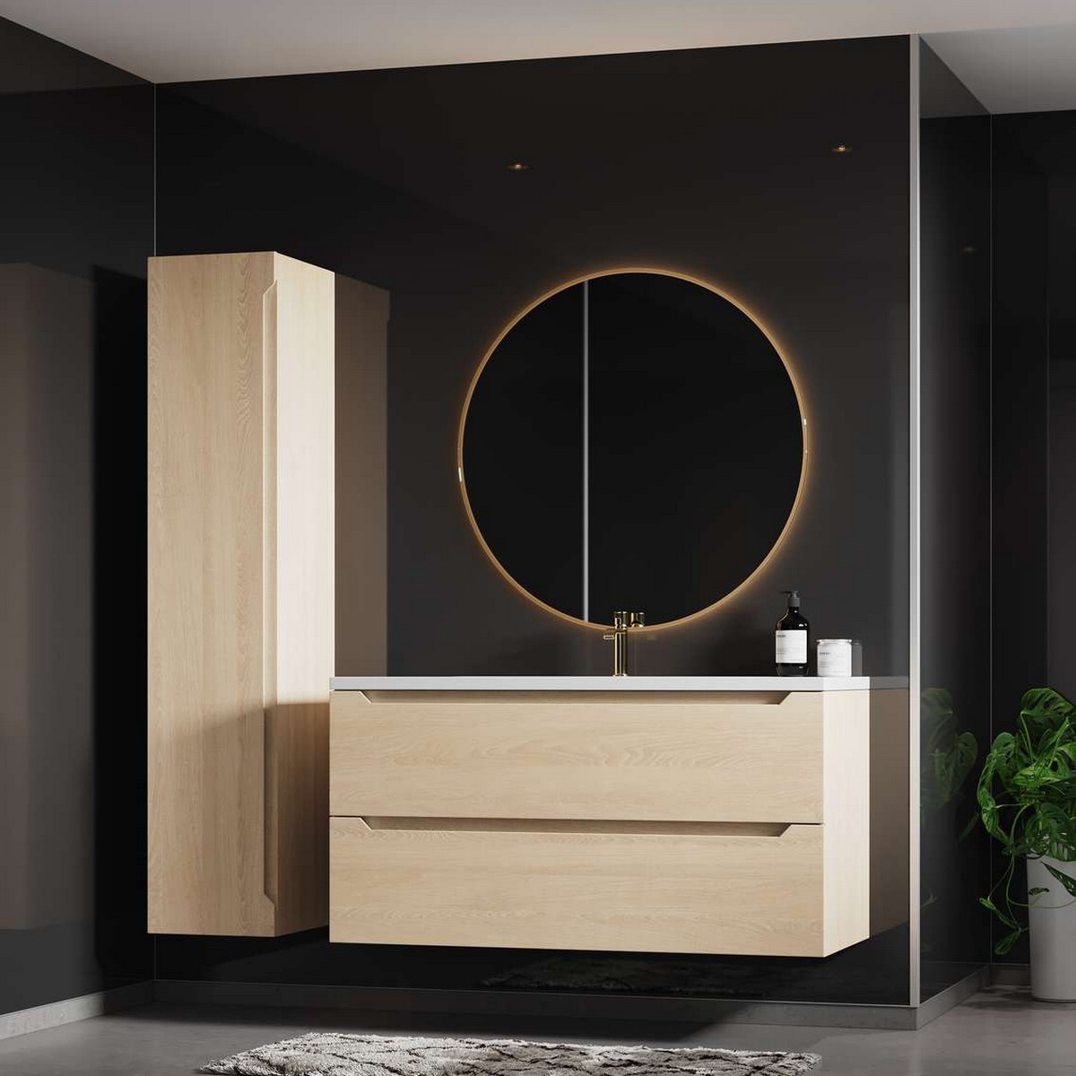 Baderomspanel Fibo 2124 F00 Black Gloss