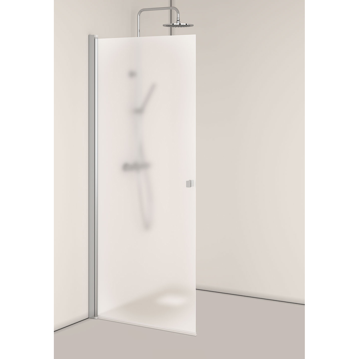DUSJ IGLOO PRO STR 80 FROST NAT Glass: Frostet Glass, Profil: Aluminium, B: 775 mm