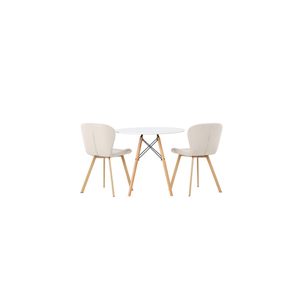Spisegruppe Venture Home Danburi Ø60 cm med 2 stk Lilja Stoler