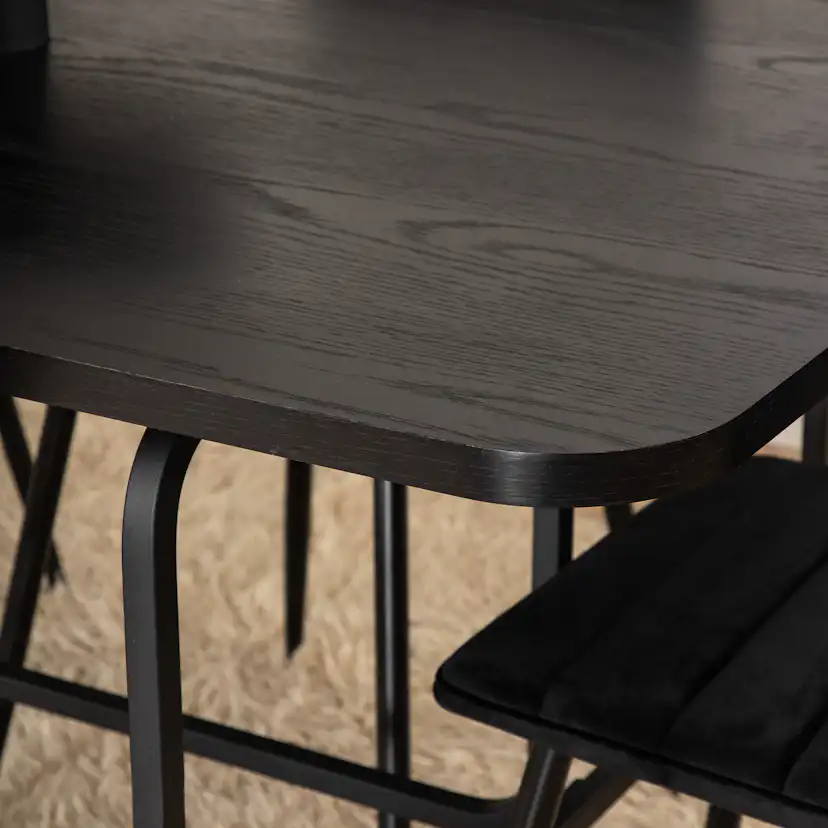 Spisegruppe Venture Home Chicago med 6 Walerina Stoler Fløyel