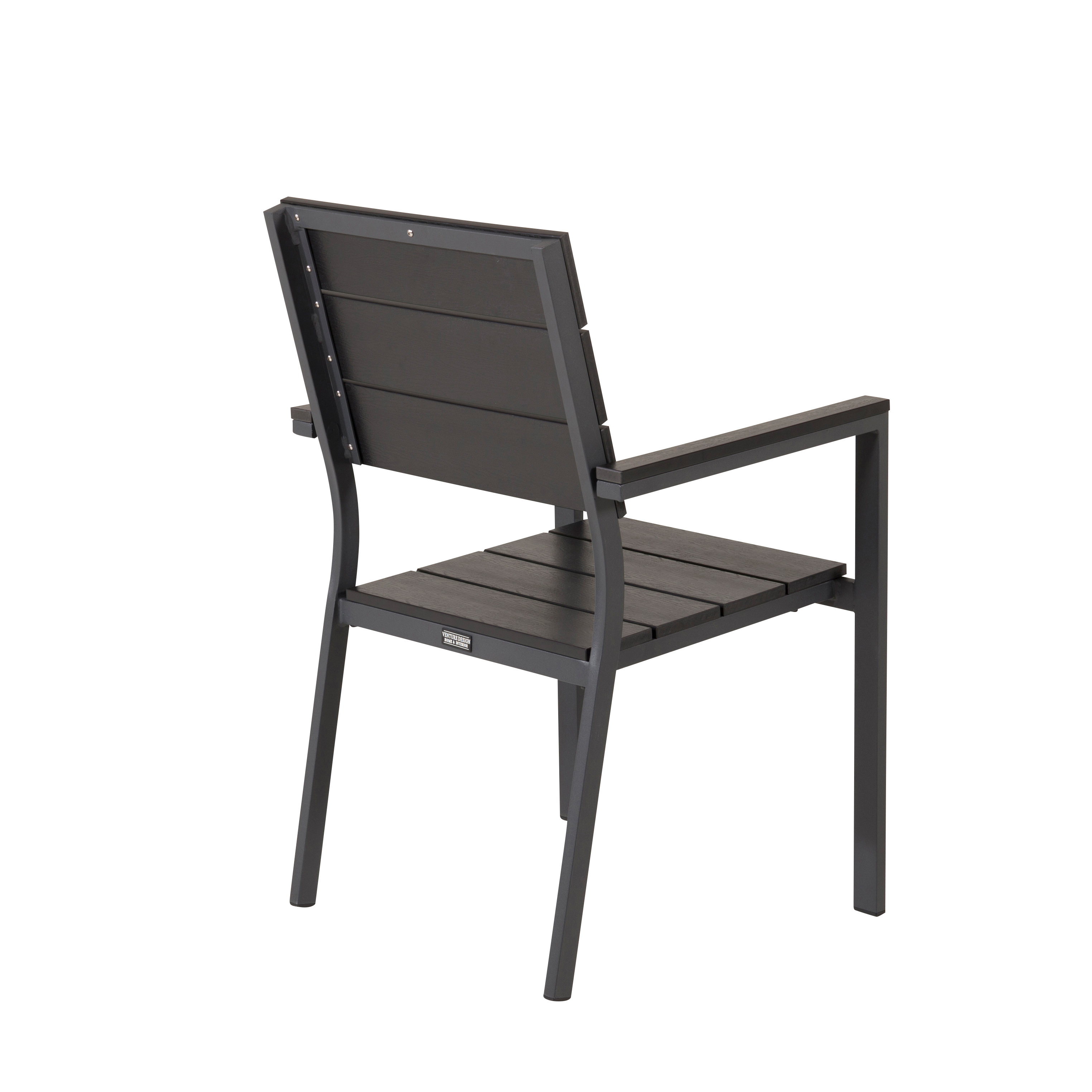 Levels Chair (stackable) - Black Alu / Black Aintwood Sort