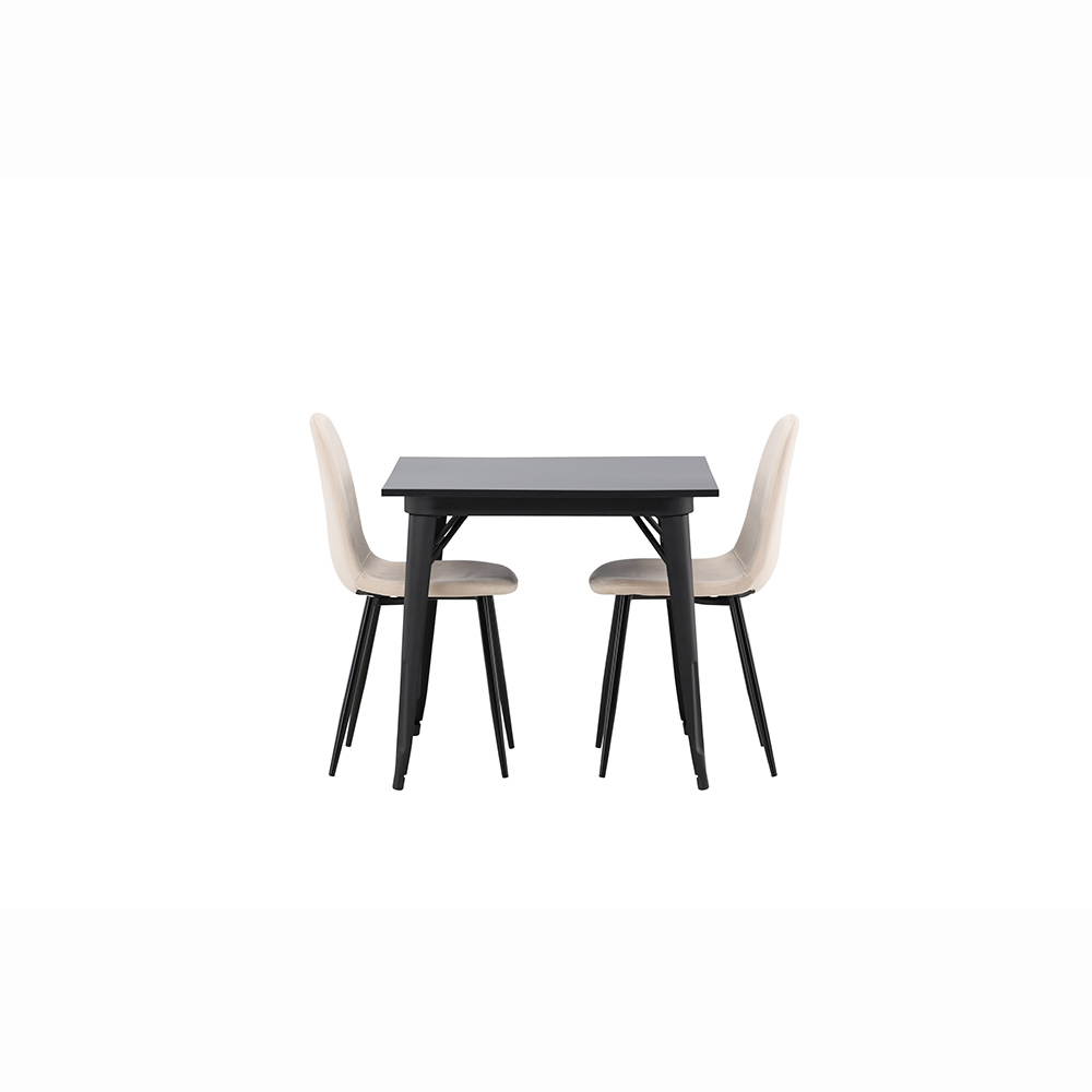Spisegruppe Venture Home Tempe med 2 Polar Stoler Fløyel
