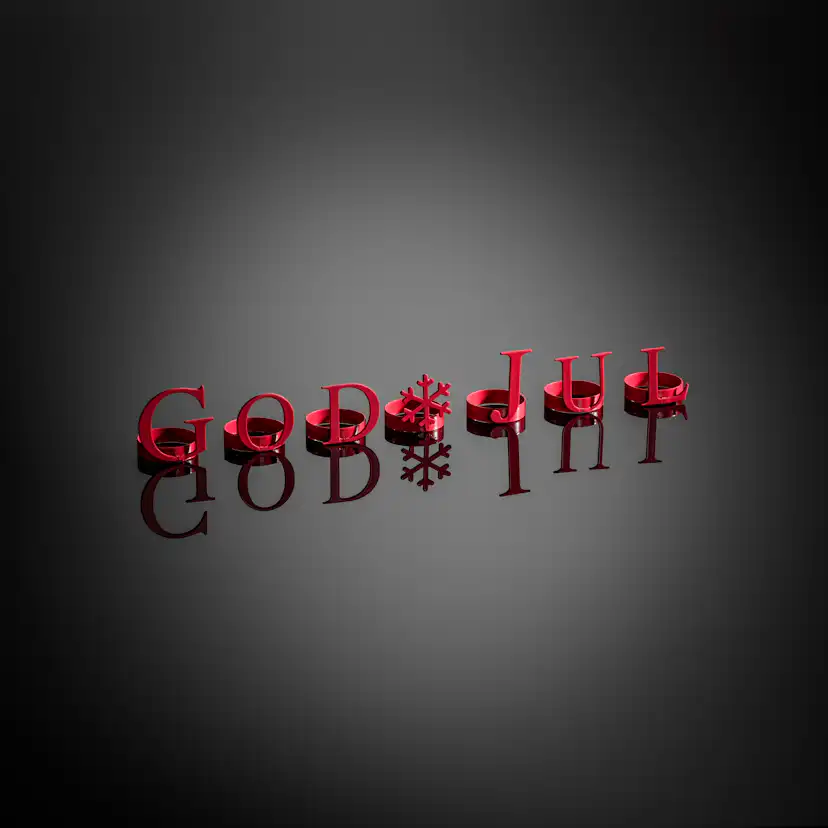 Dekorasjonsbokstaver Gnosjö Konstsmide God Jul