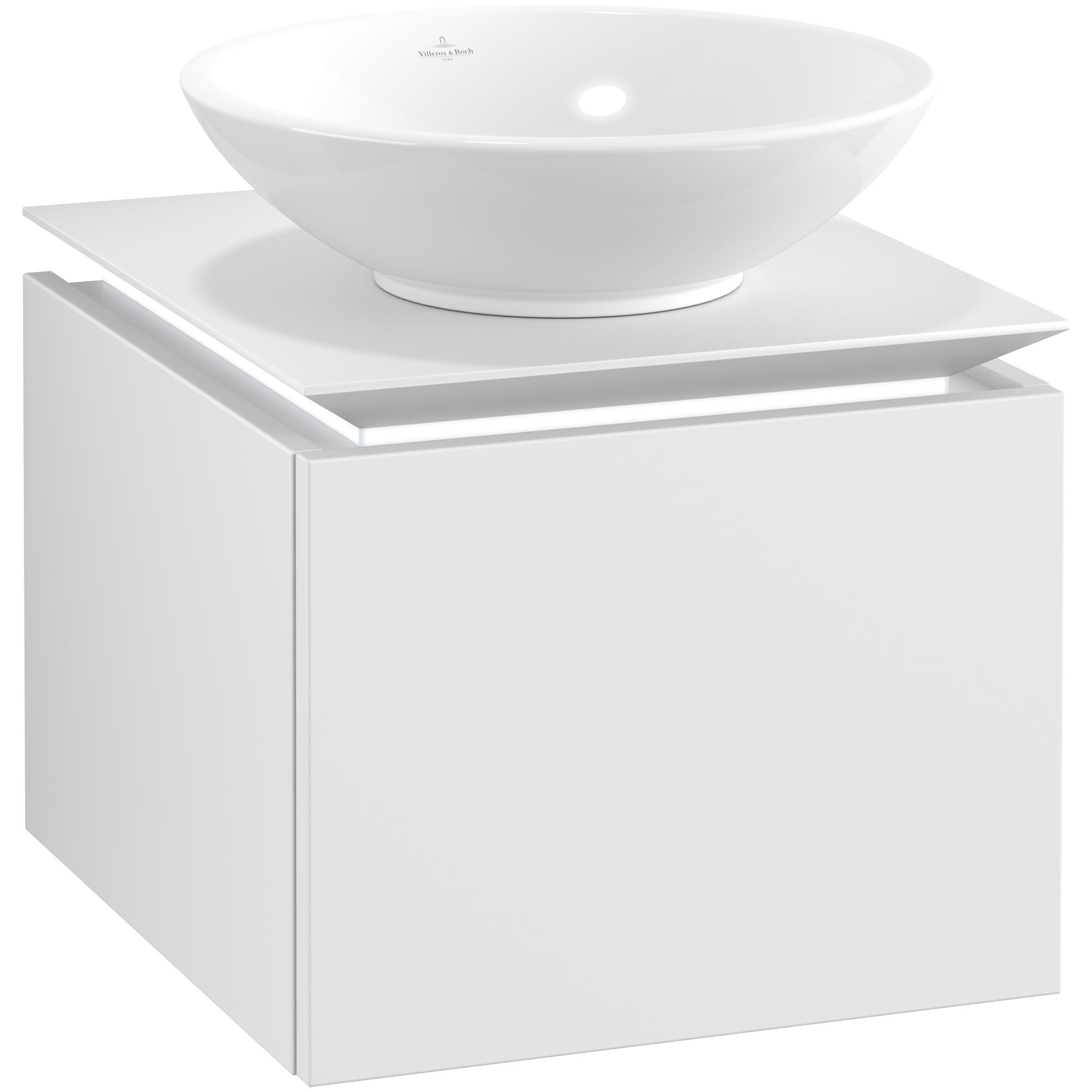 Tvättställsskåp Villeroy & Boch Legato Kompakt 450 med 1 Låda för Ytmonterat Tvättställ | badrum - badrumsmobler - tvattstallsskap-och-kommod | KakelKungen