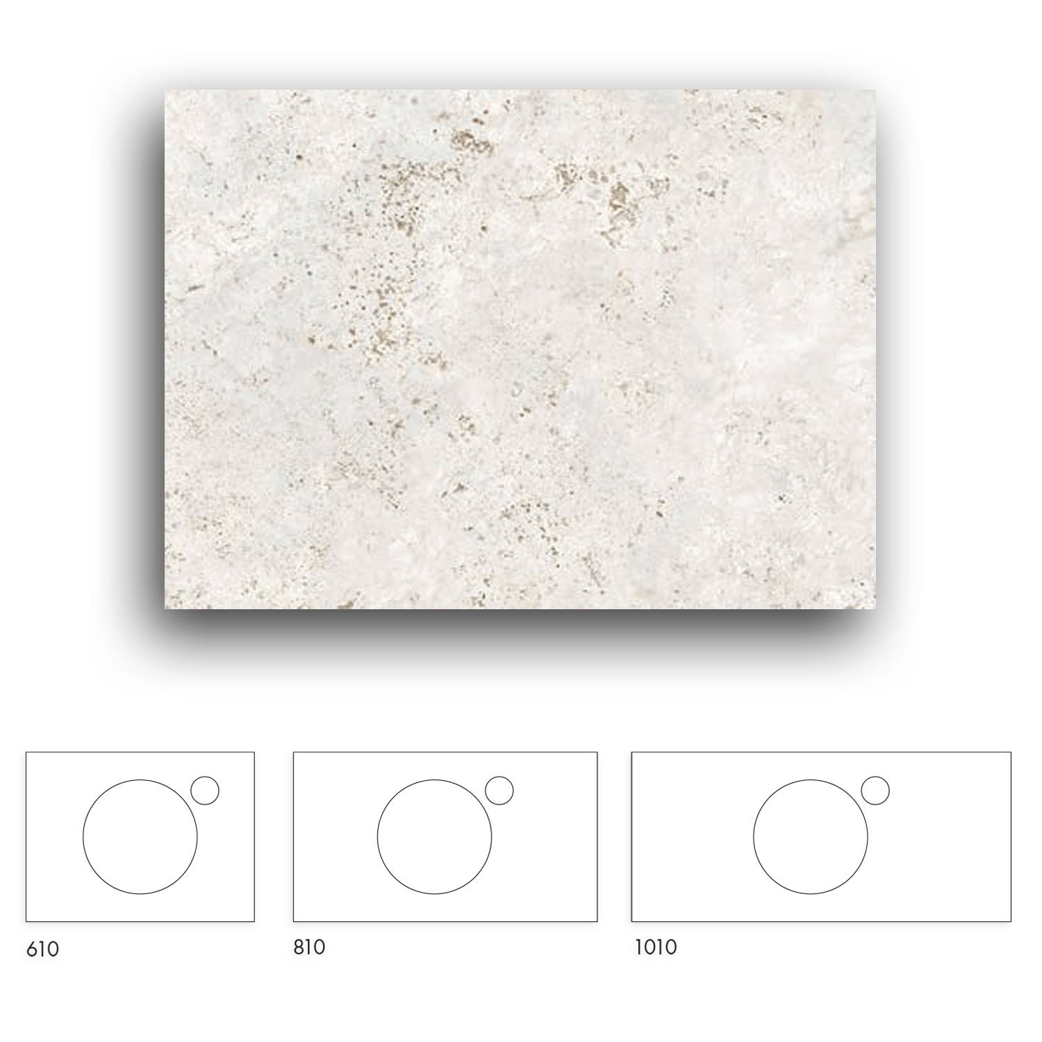 Bänkskiva Macro Design Crown+ Dekton  610 till Tvättställsskåp Crown