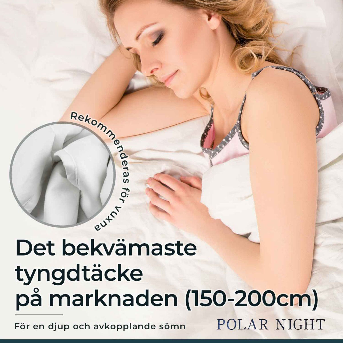 Vektteppe Polar Night Bomull 150x200 cm
