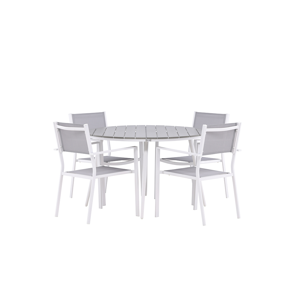 Spisegruppe Venture Home Break Ø120 cm med 4 Copacabana Stoler