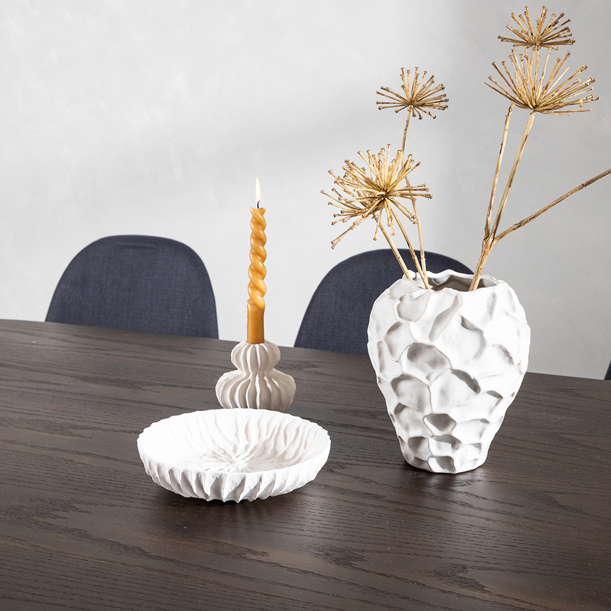 Spisegruppe furniture/fashion Stone med 6 Polar Stoler