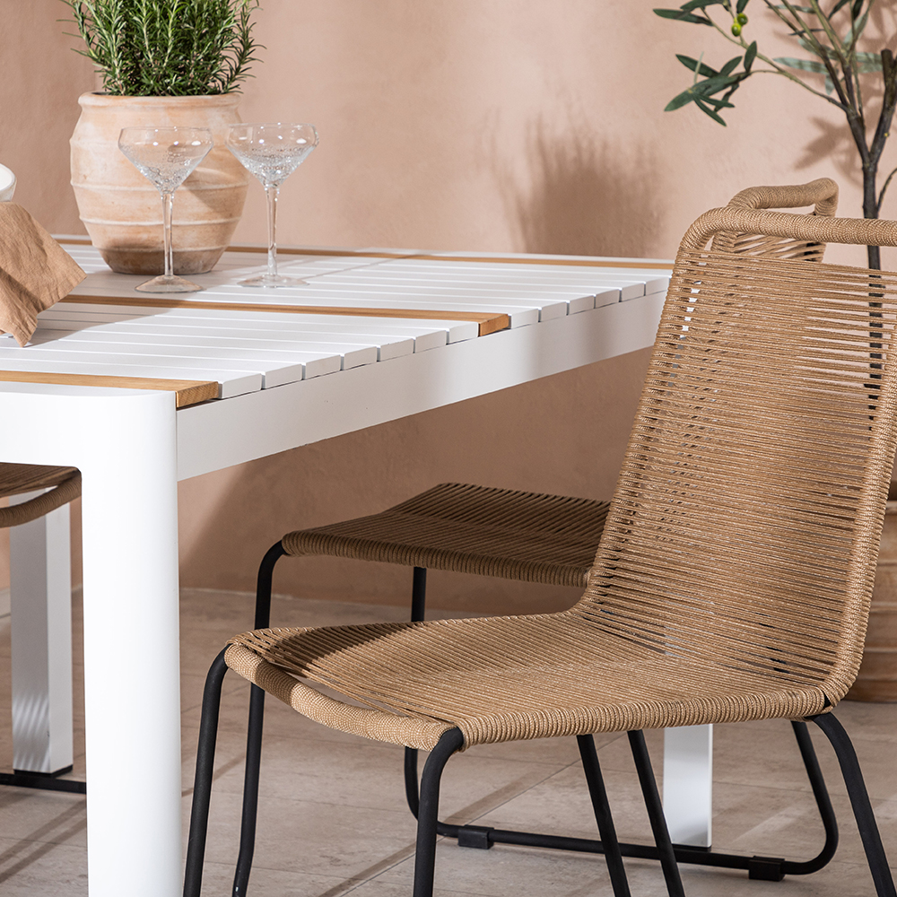 Spisegruppe Venture Home Togo 150x100 cm med 4 Lindos Stoler