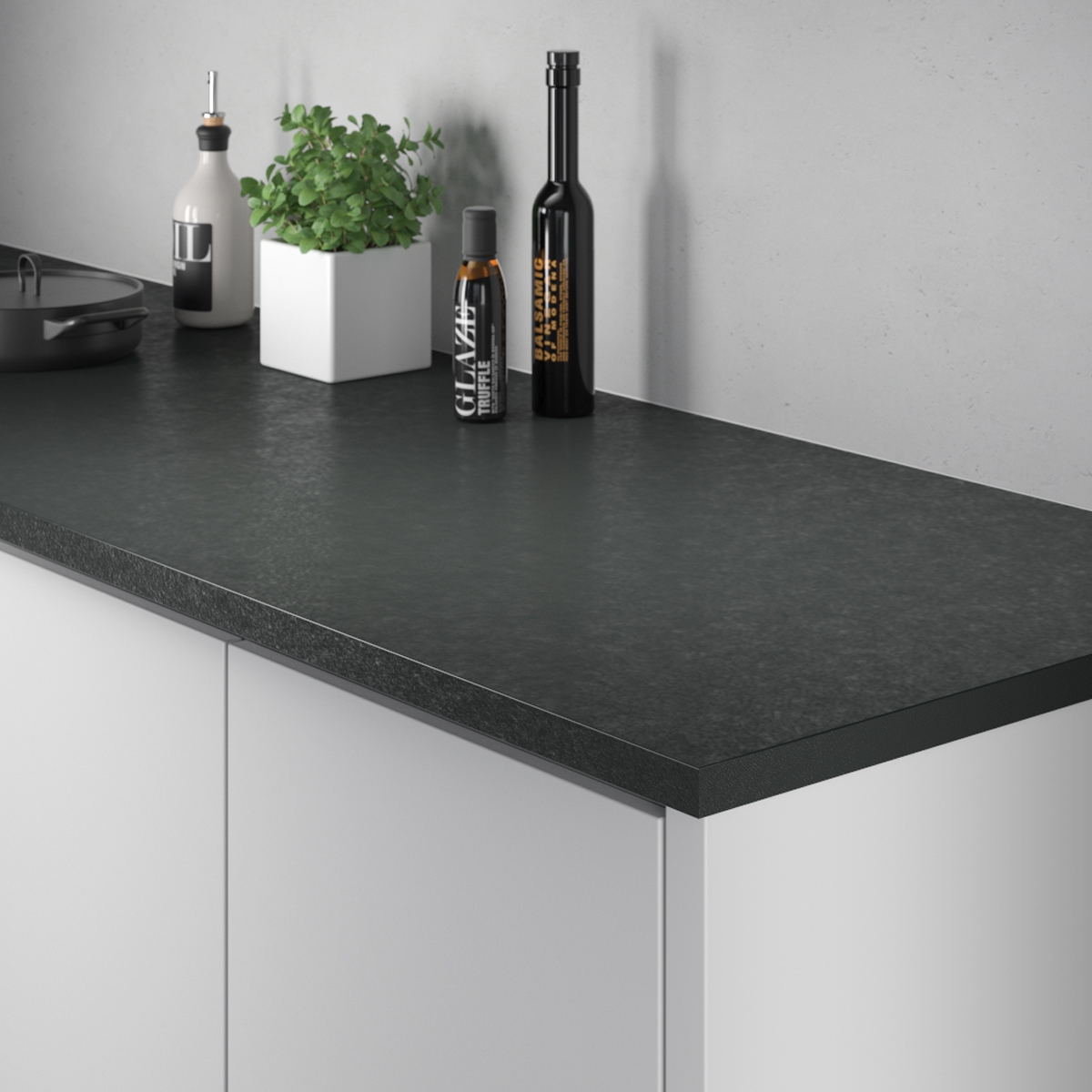 BENK LAVA BLACK 29X4100X635 Rettkant ABS, LxB: 4100x635 mm