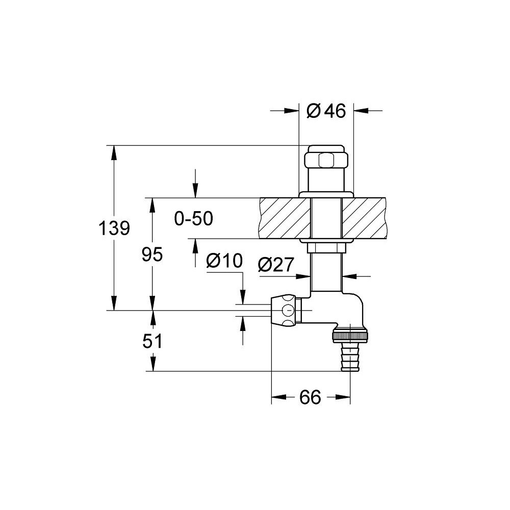 Diskmaskinsavstänging Grohe Eggeman 41050 Mekanisk