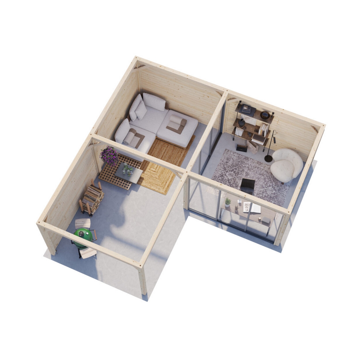Hagestue Palmako Bianca 24,9 m2 Sett 212 Slide