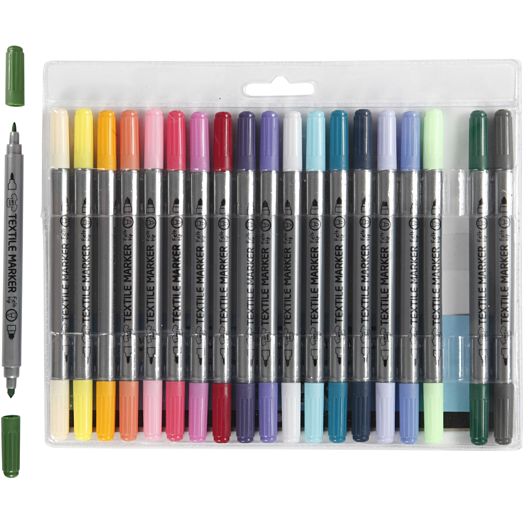 Tekstiltusj Creativ Company Strek 2,3+3,6 mm 1 Pk