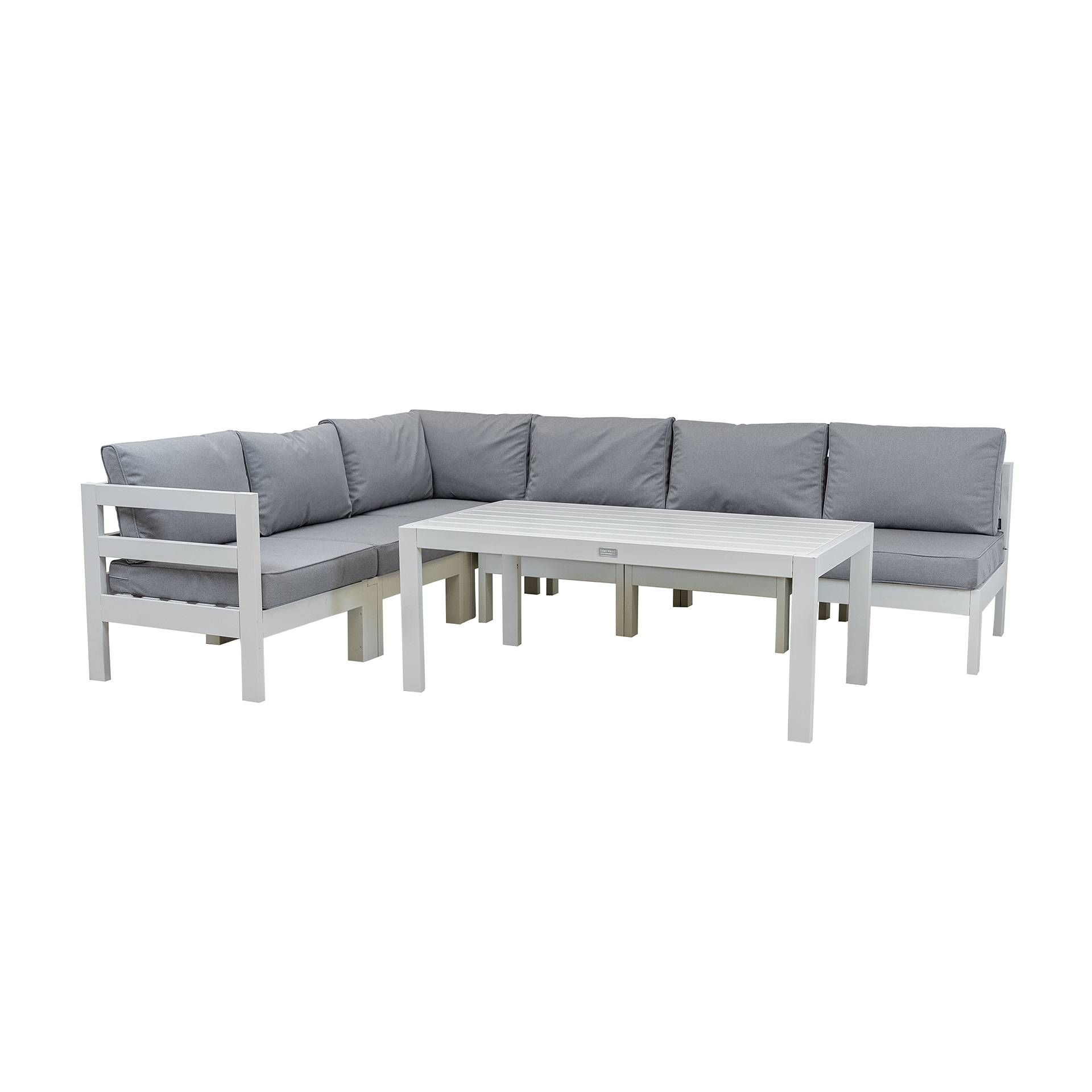 Hagesofa Eden Wood Ransvik Hjørnesofa 200 x 270 cm inkl Puter Greige
