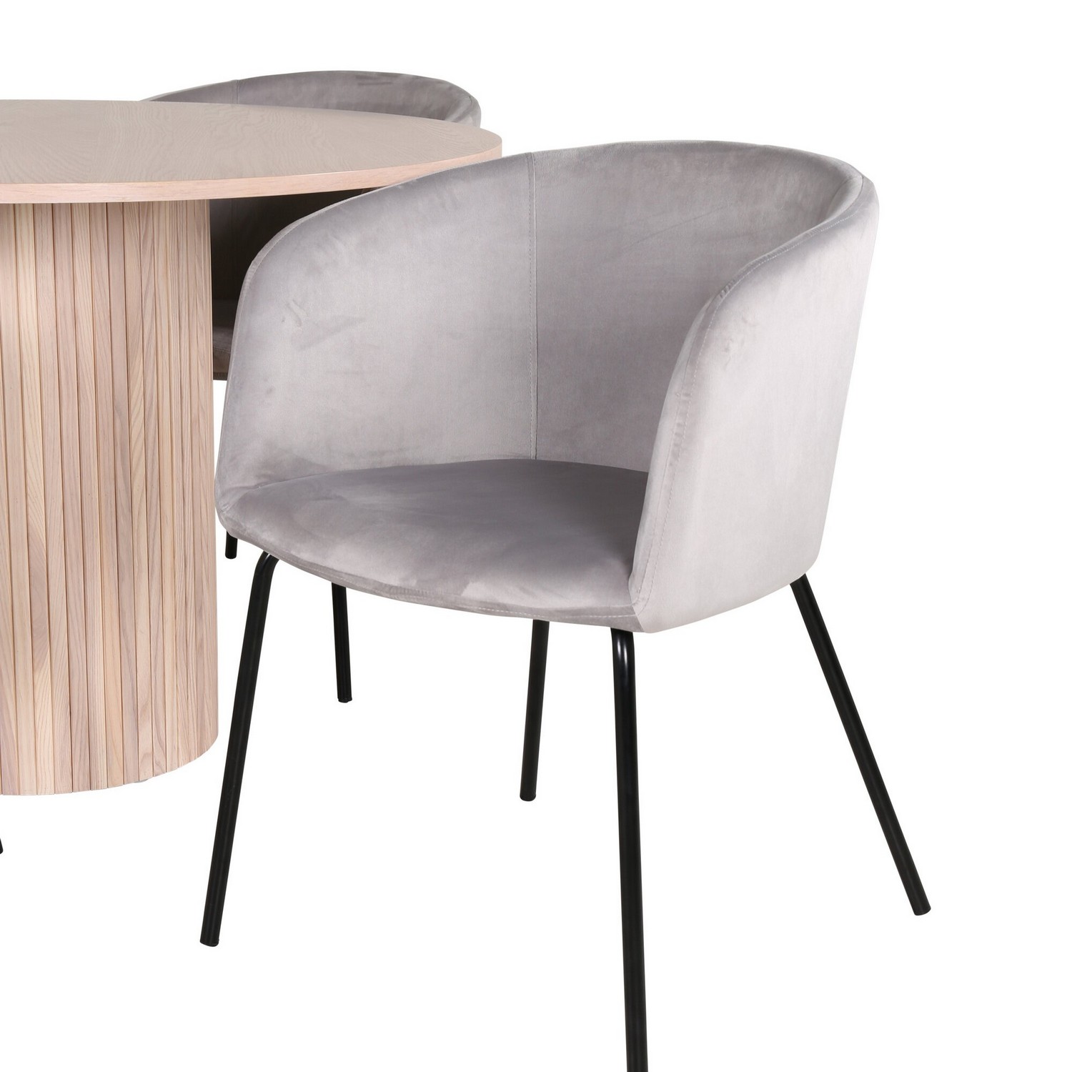 Spisegruppe Venture Home med Bianca Spisebord og 4 Bergen Spisestoler