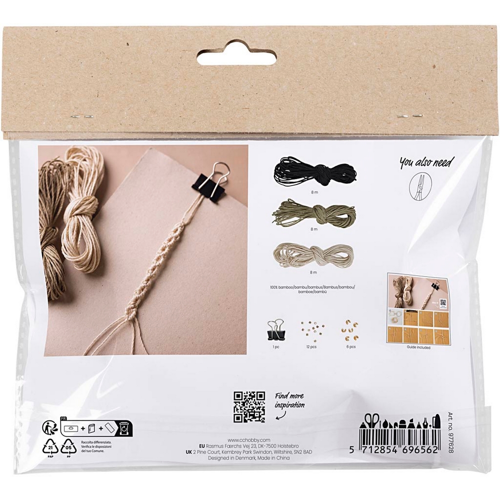 Hobbysett Creativ Company Mini DIY Kit Armbånd Makramè